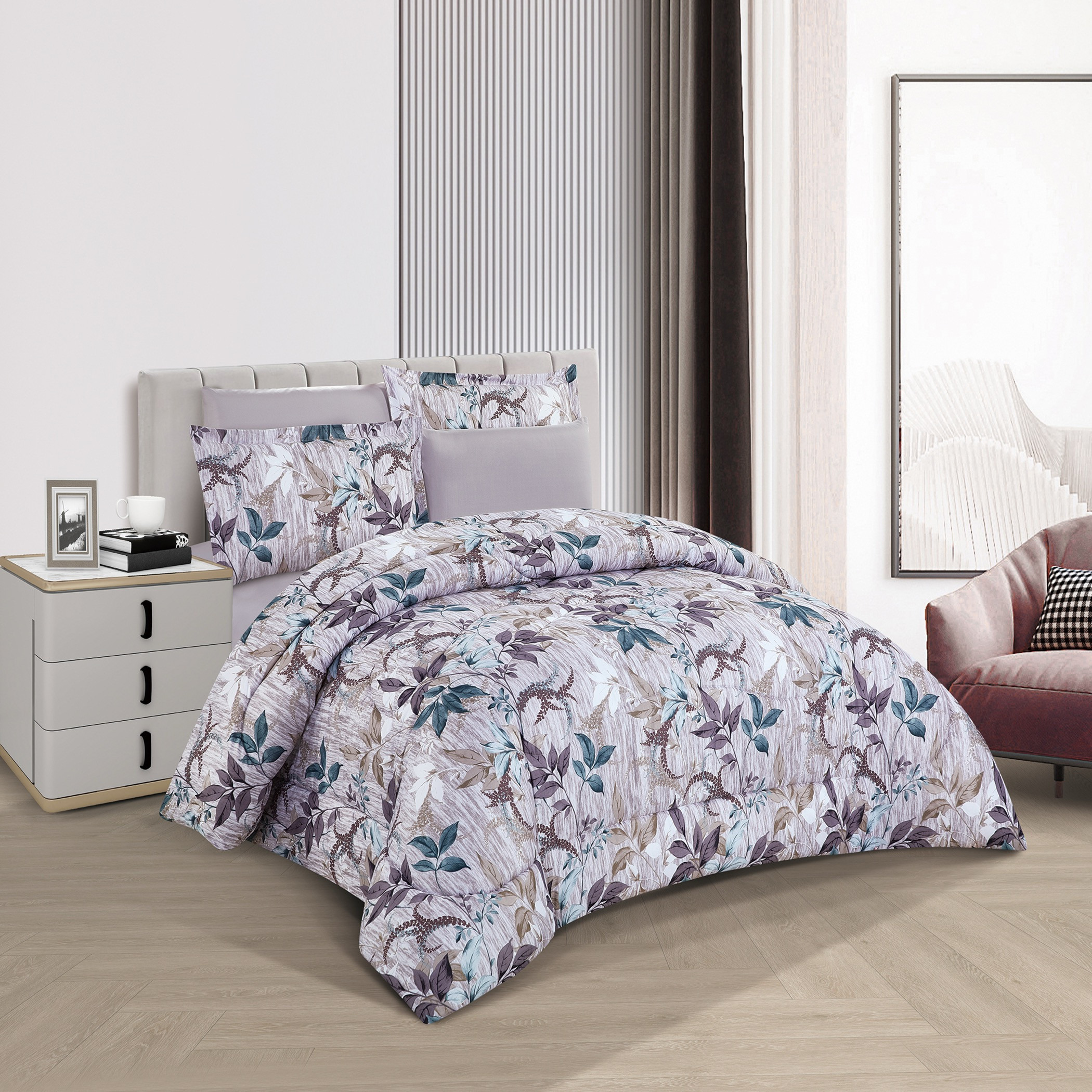 Printed Reversible Comforter Twin Set-household-bedding-comfortersandbedspreads-comforters-image-1