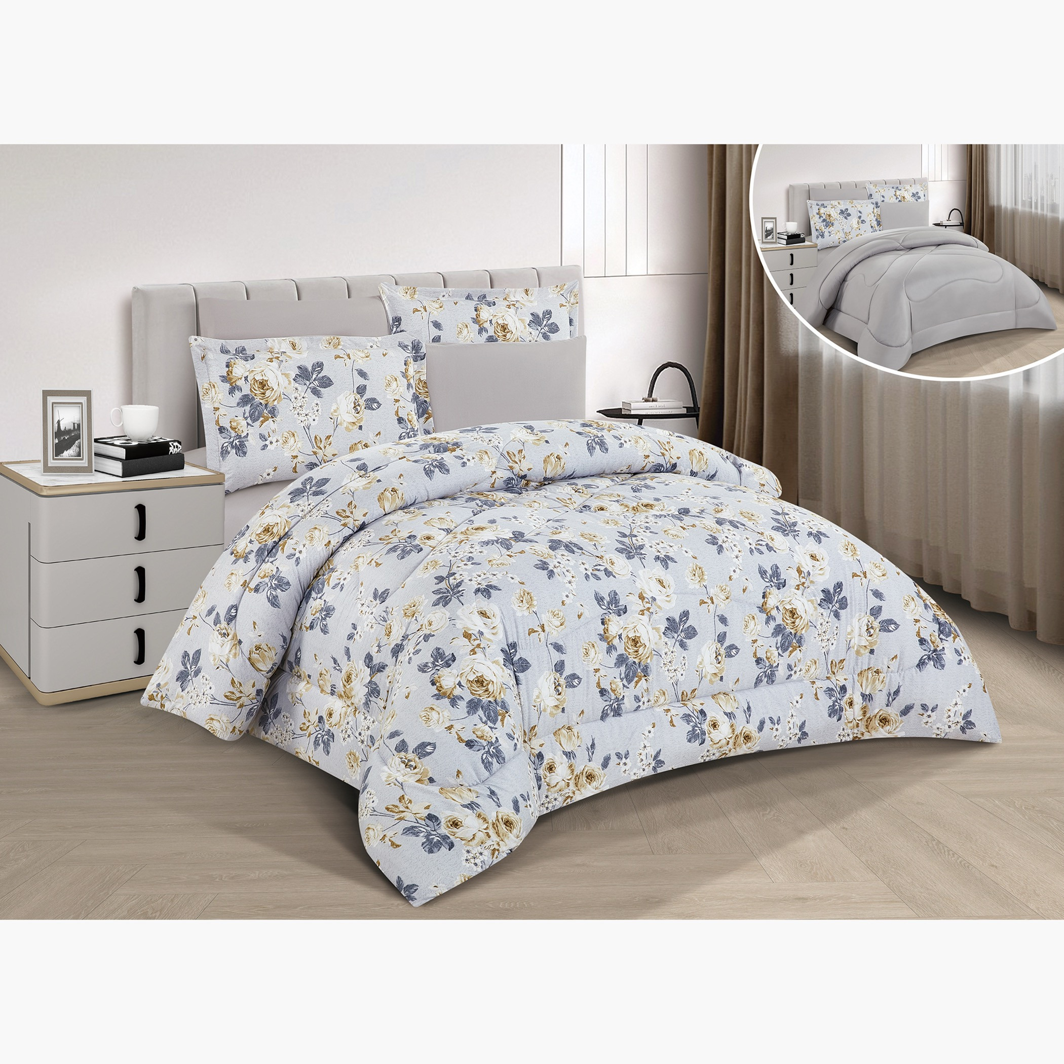 Floral Reversible Comforter Twin Set-household-bedding-comfortersandbedspreads-comforters-image-7