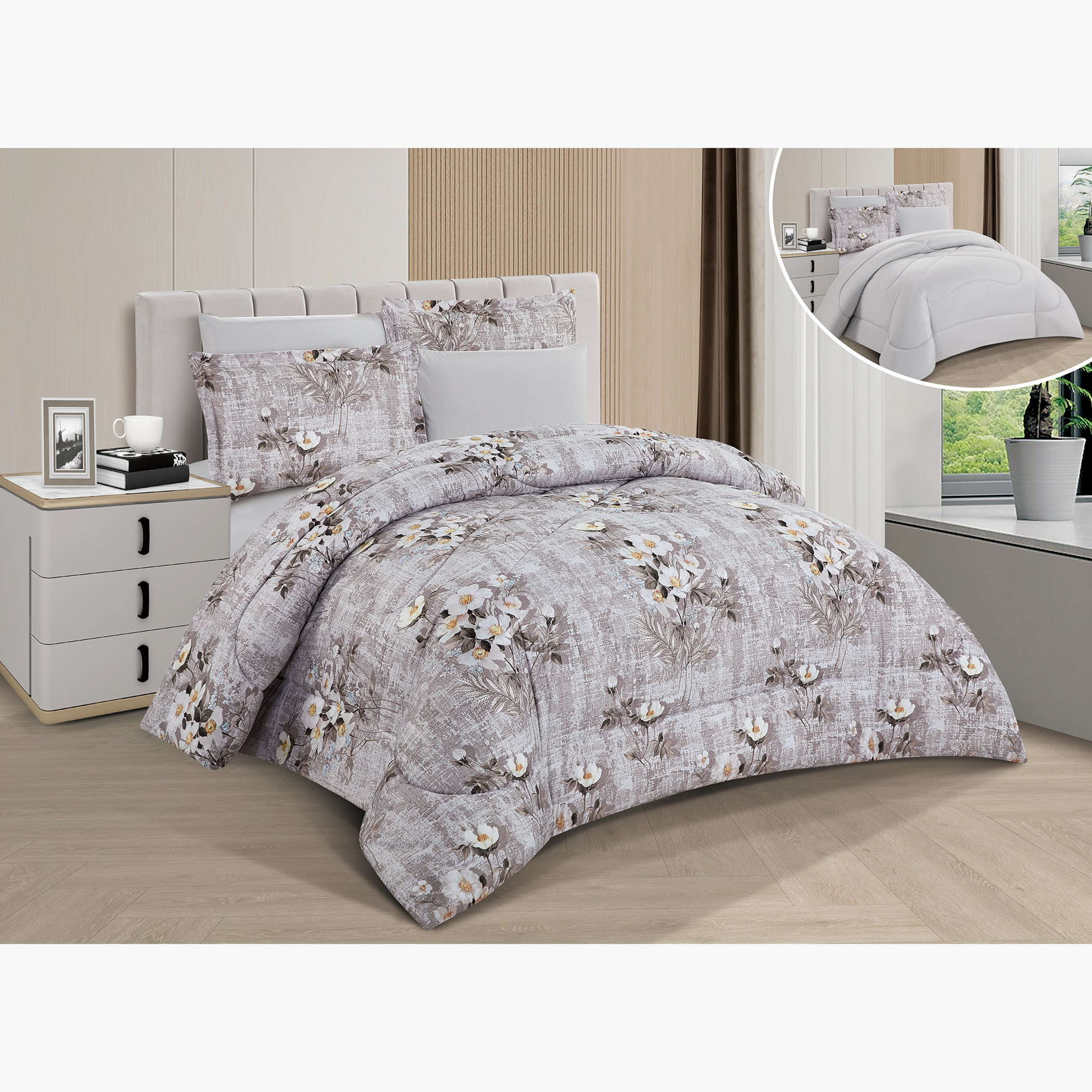 Floral Reversible Comforter Twin Set-household-bedding-comfortersandbedspreads-comforters-image-7