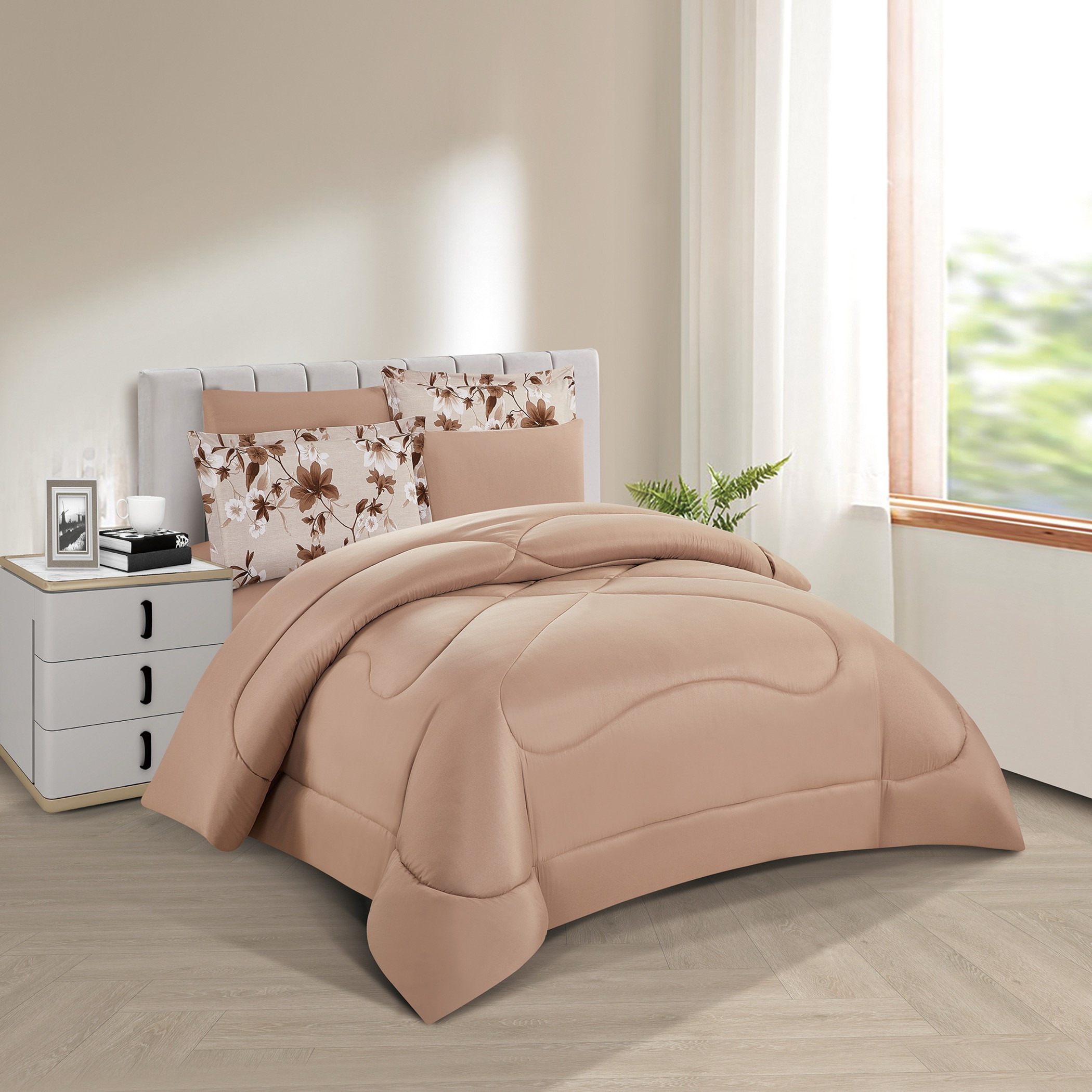 Floral Reversible Comforter Twin Set-household-bedding-comfortersandbedspreads-comforters-image-3