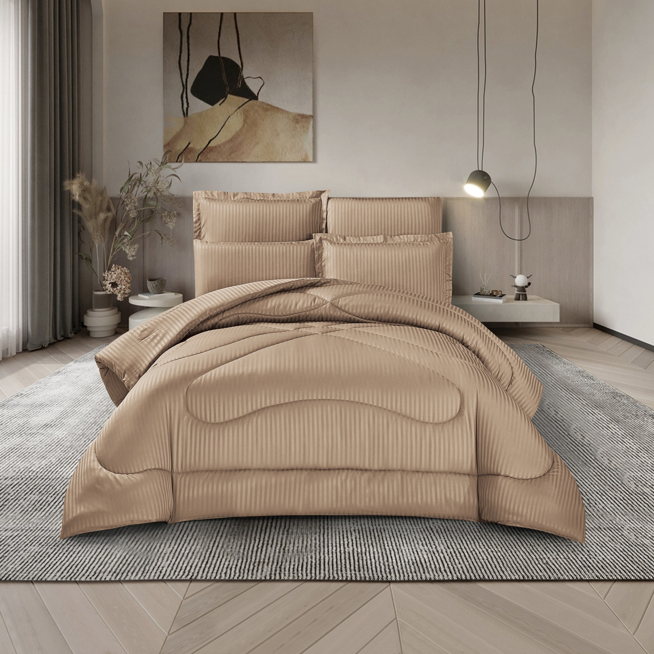 طقم لحاف مخطط كينغ من ست قطع-household-bedding-comfortersandbedspreads-comforters-image-6