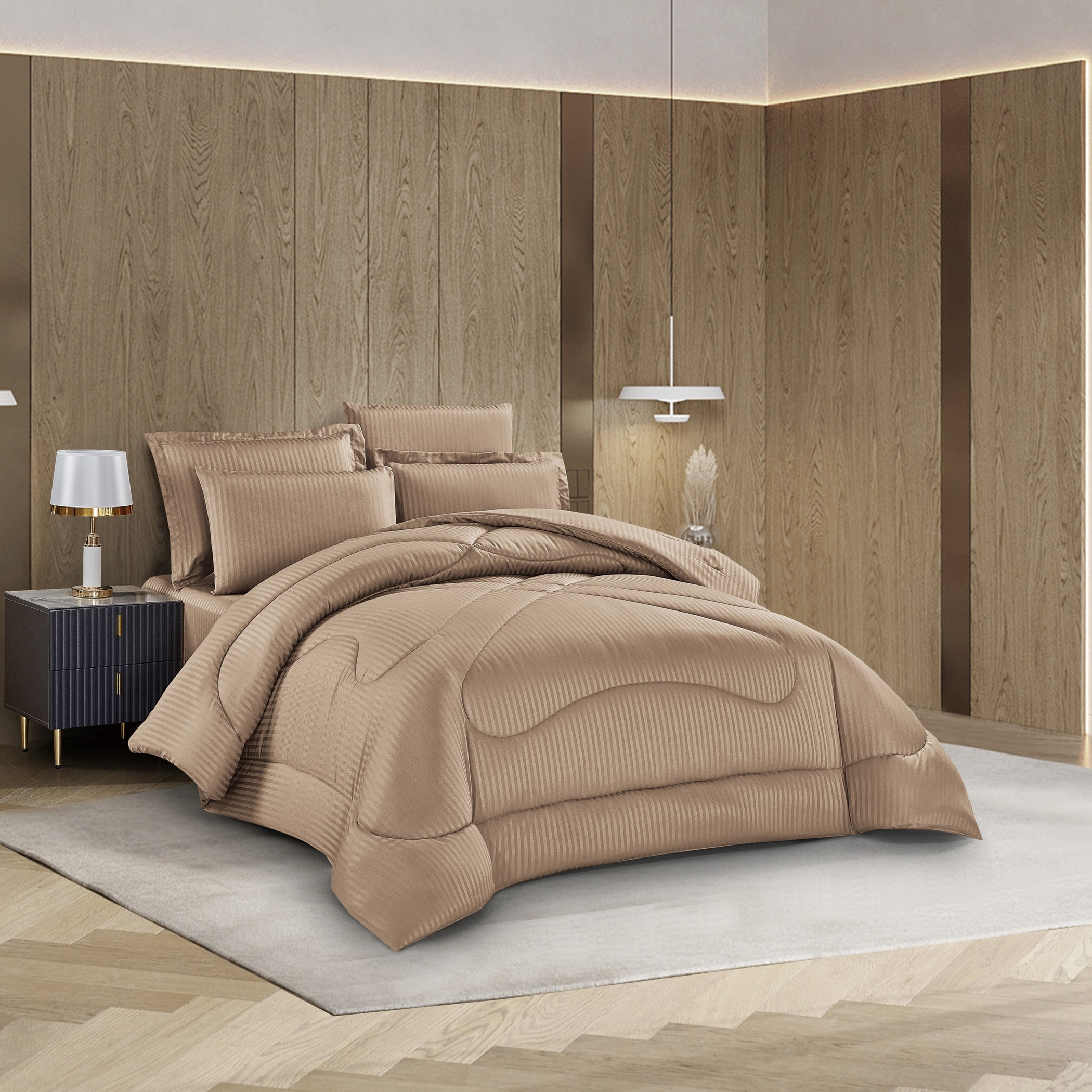 Striped Comforter King Six-Piece Set-household-bedding-comfortersandbedspreads-comforters-image-2