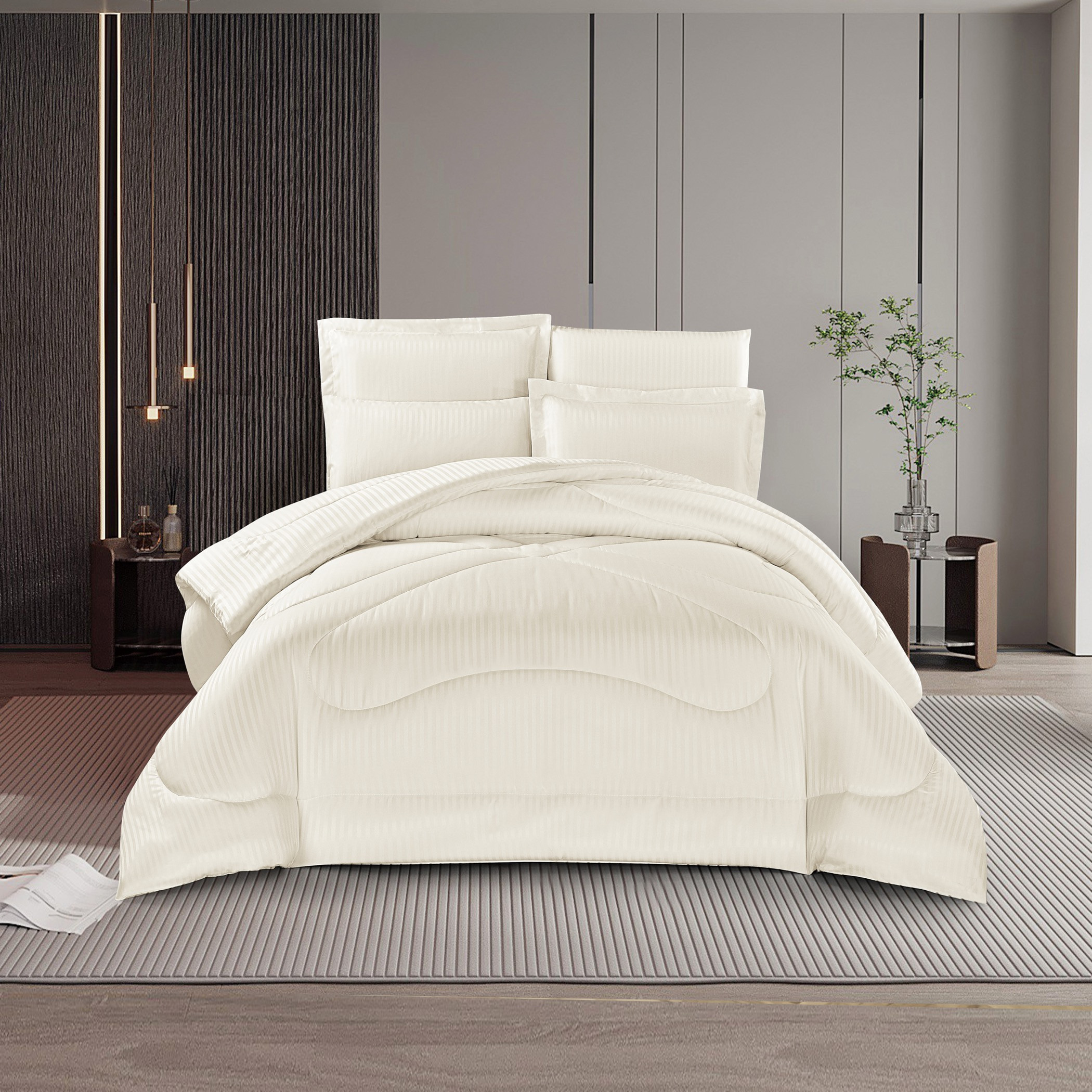 طقم لحاف مخطط لغرفة النوم-household-bedding-comfortersandbedspreads-comforters-image-1