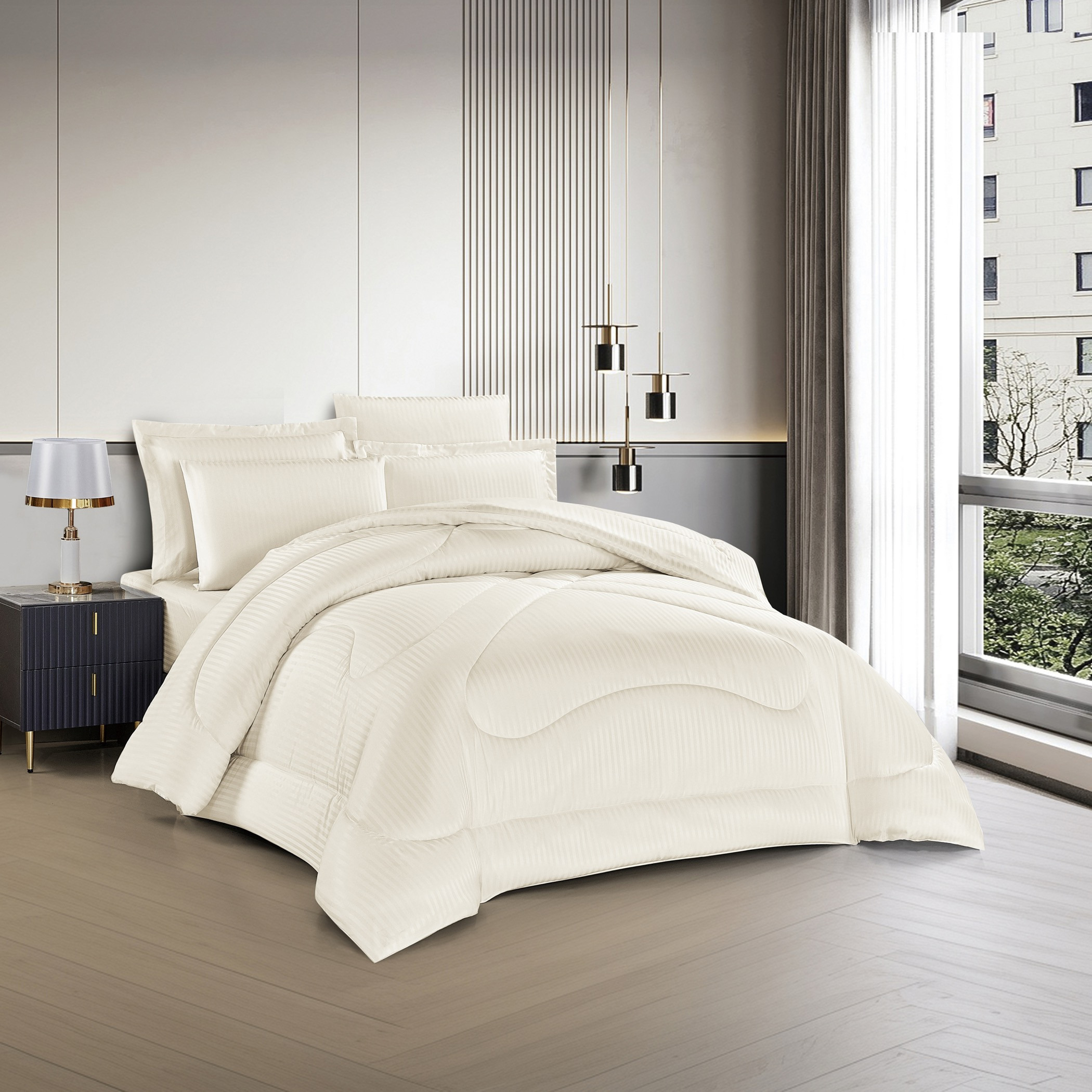 Striped Comforter Bedding Set-household-bedding-comfortersandbedspreads-comforters-image-2