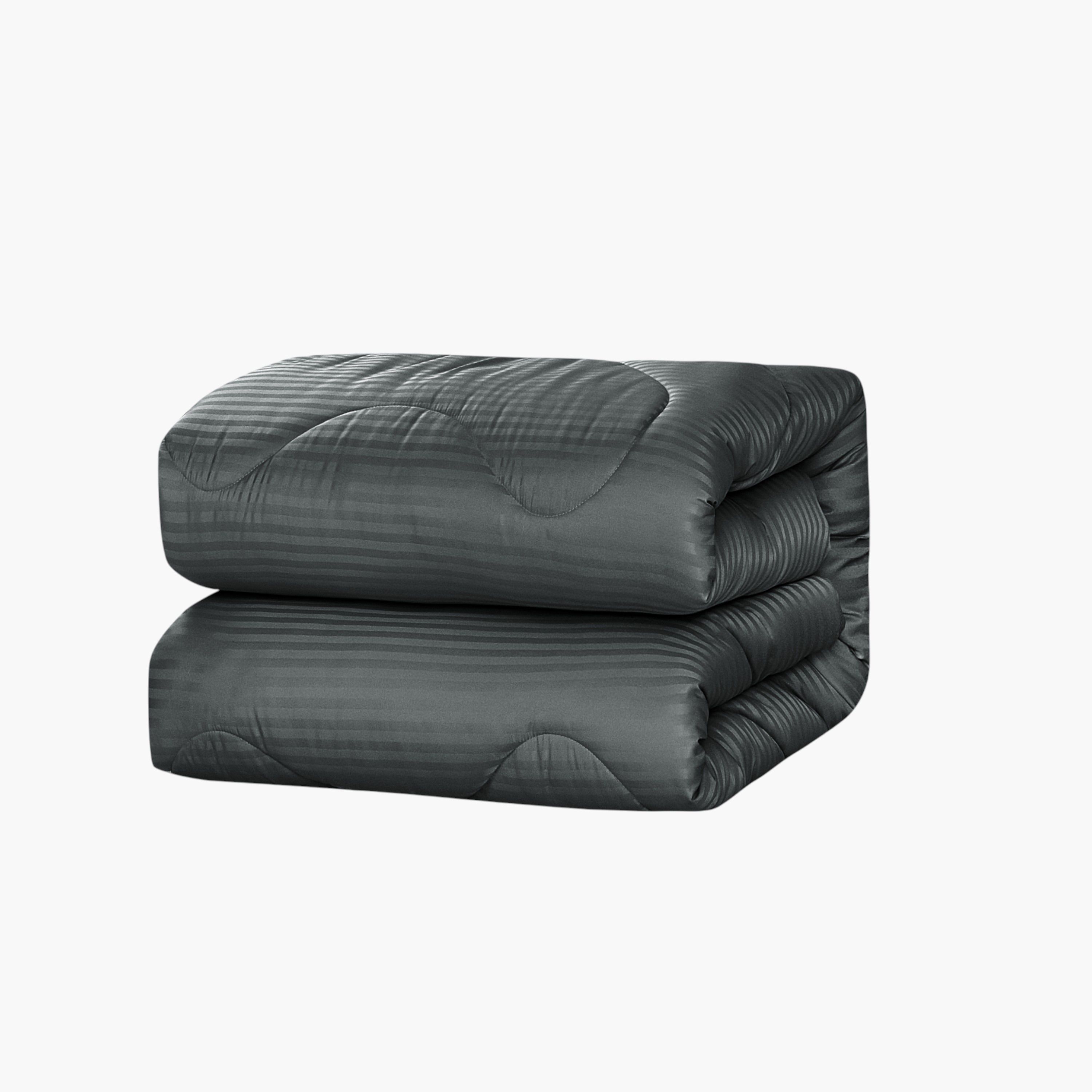طقم لحاف مخطط رمادي-household-bedding-comfortersandbedspreads-comforters-image-1