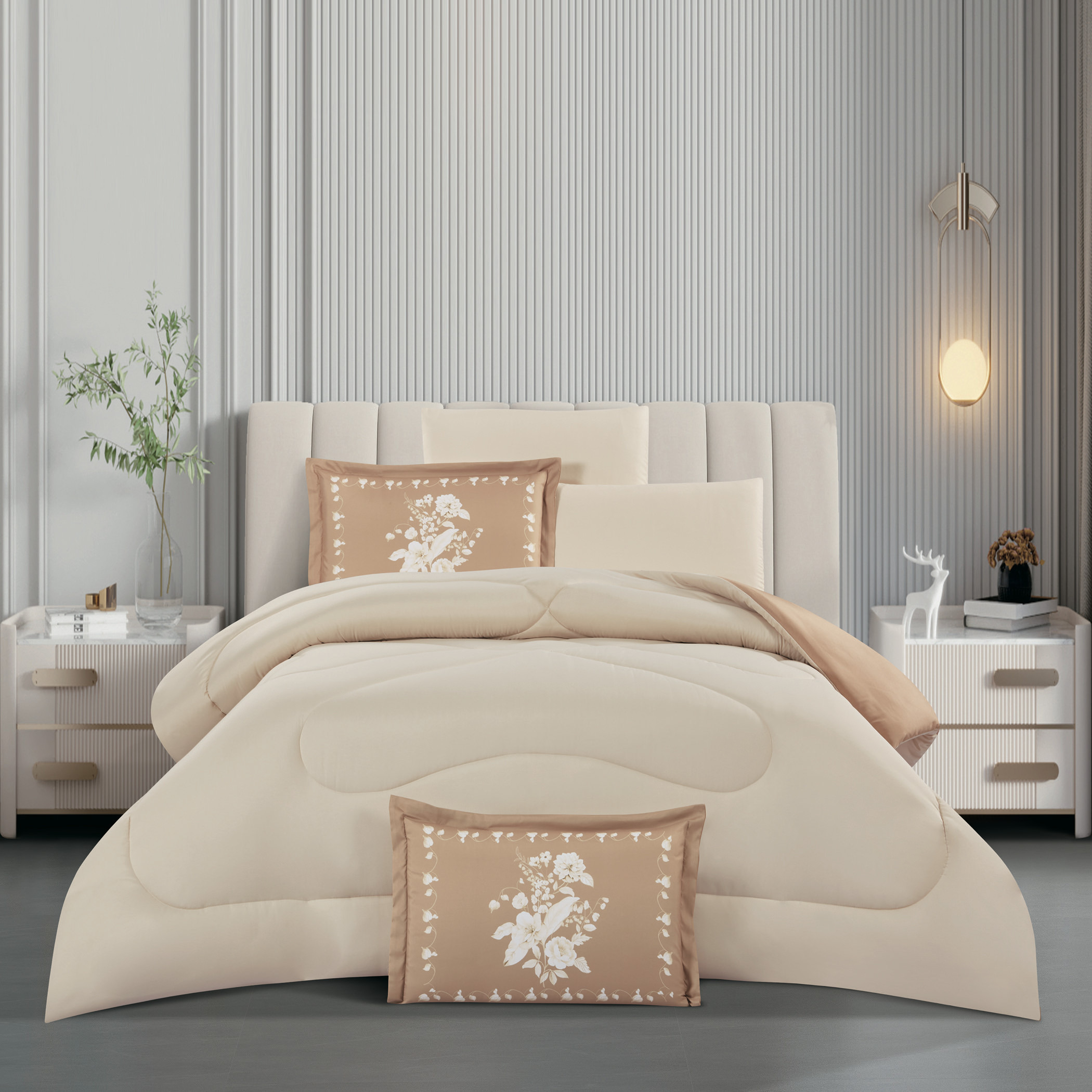 Reversible Floral Embroidered Comforter Set-household-bedding-comfortersandbedspreads-comforters-image-2