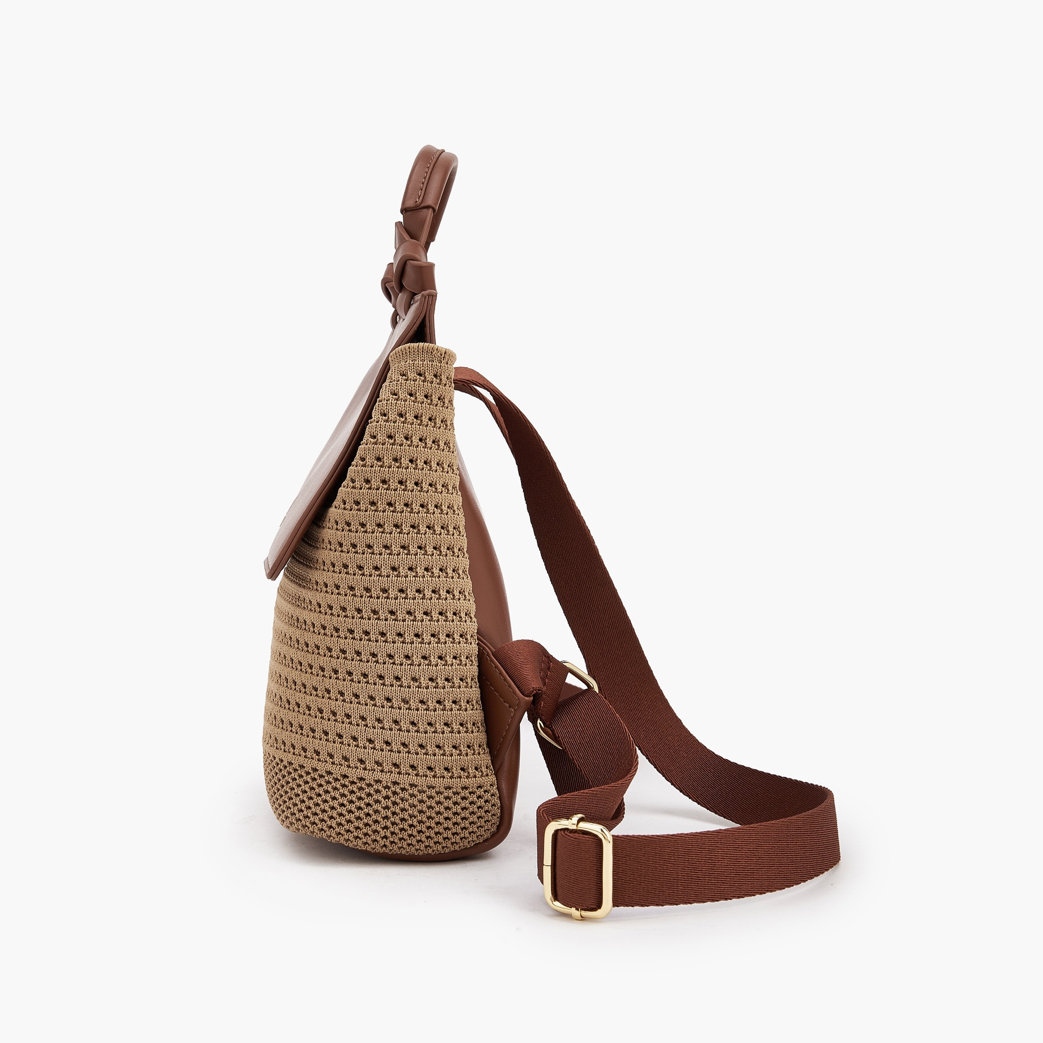 Missy Textured Backpack with Flap Closure-women-bagsandwallets-backpacks-image-7
