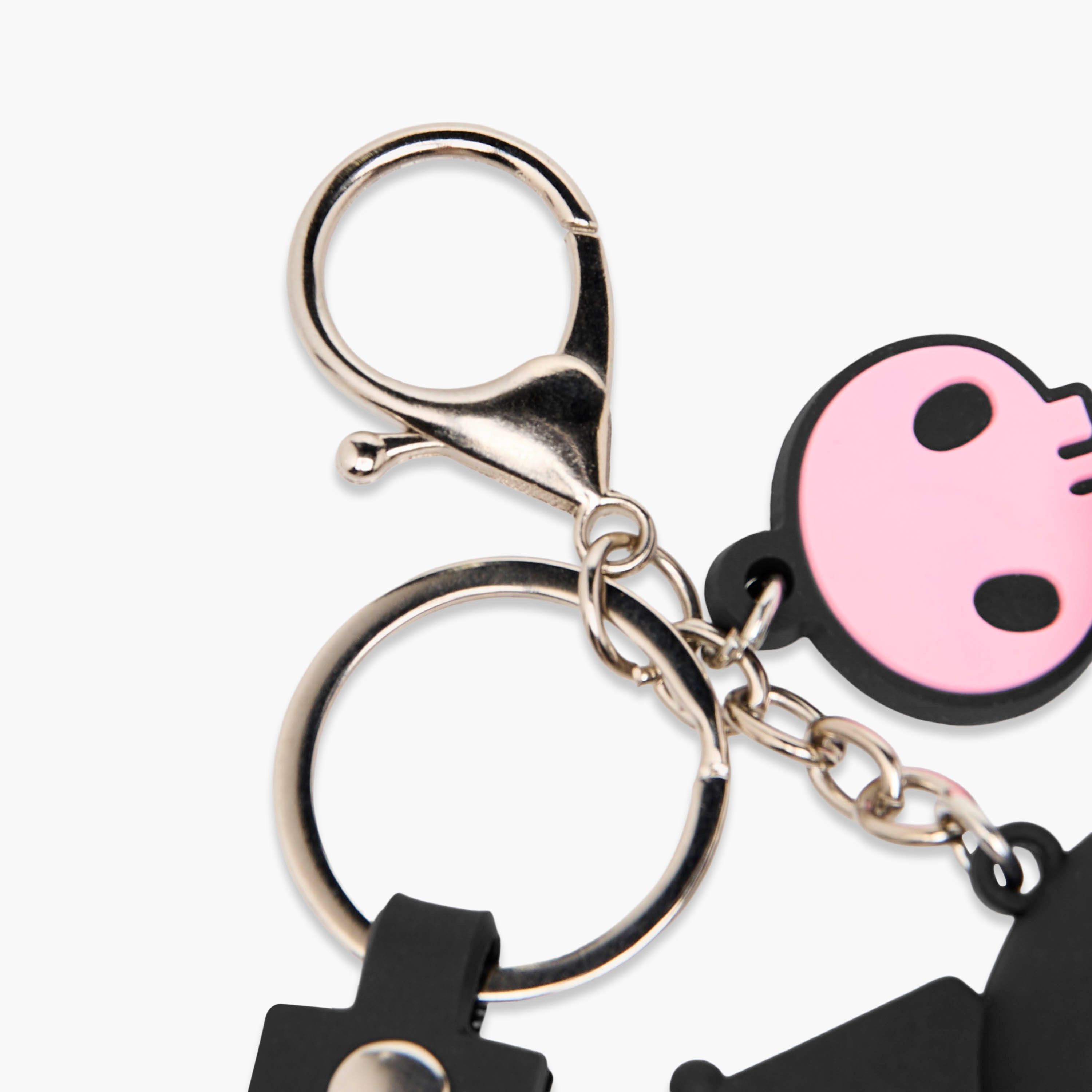 Kuromi Keychain with Charm Detail-girls-accessories-keyringsandbagcharms-image-3