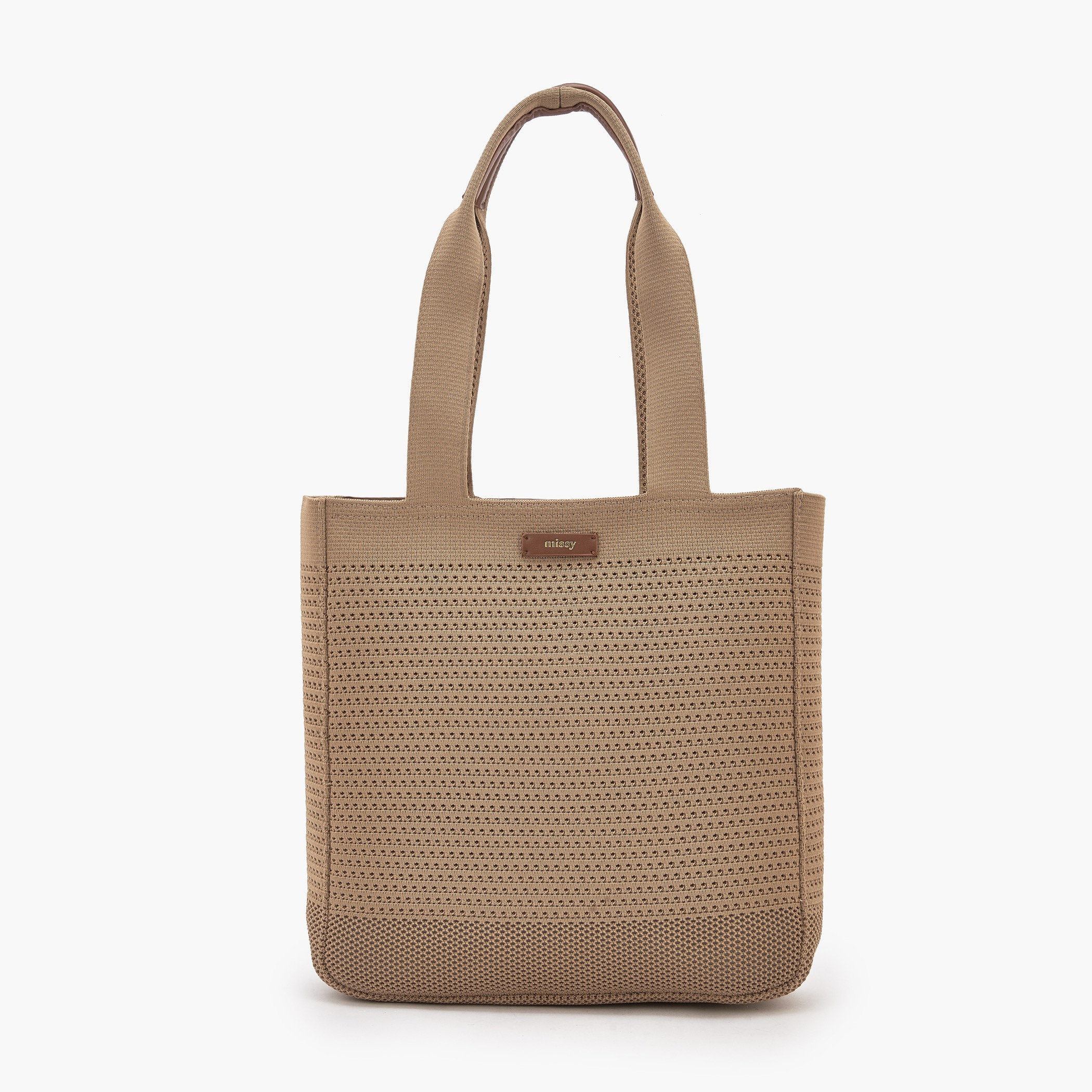 Missy Textured Tote Bag with Pouch-women-bagsandwallets-handbags-image-6