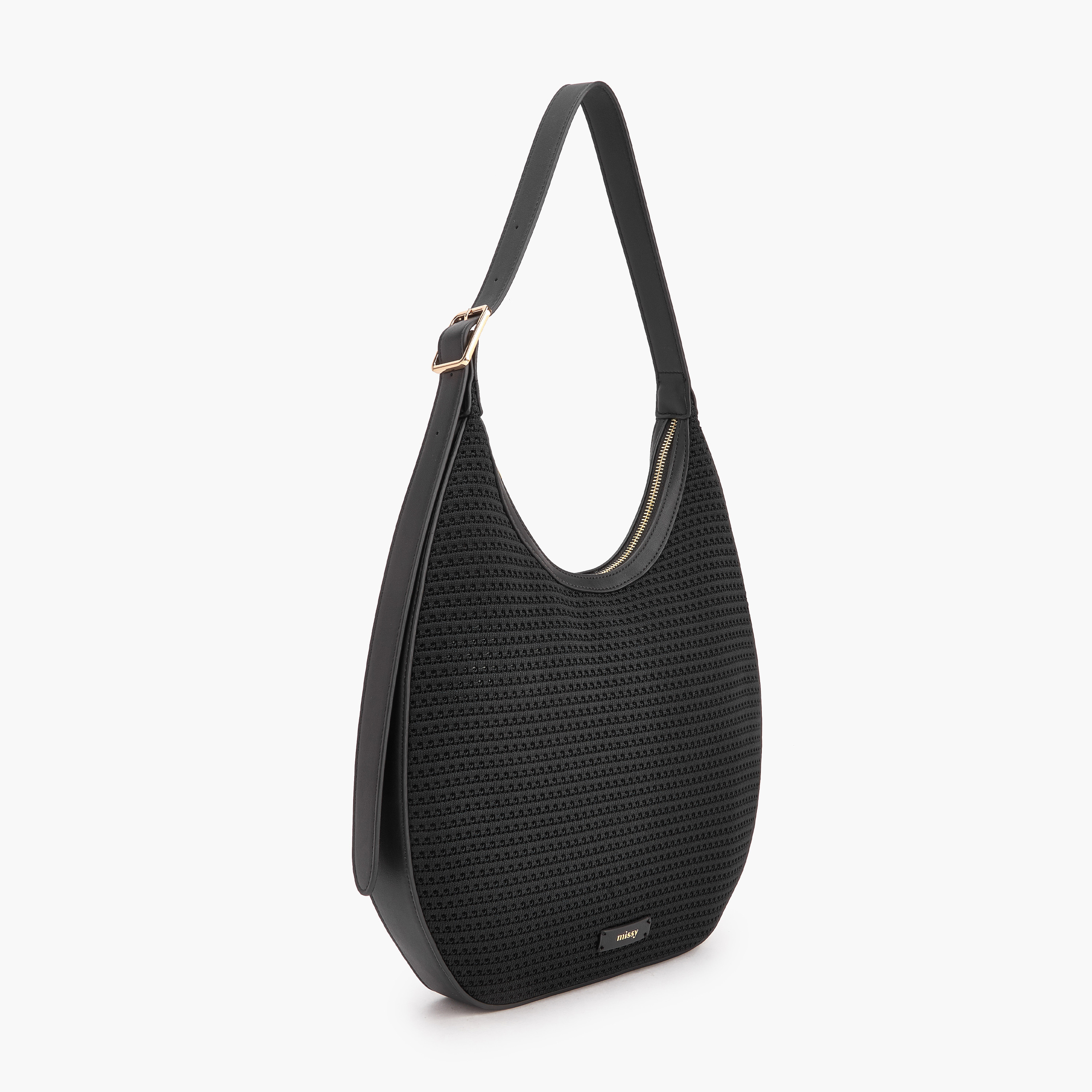 شنطة كتف بارزة الملمس بسحاب إغلاق من ميسي-women-bagsandwallets-handbags-image-2