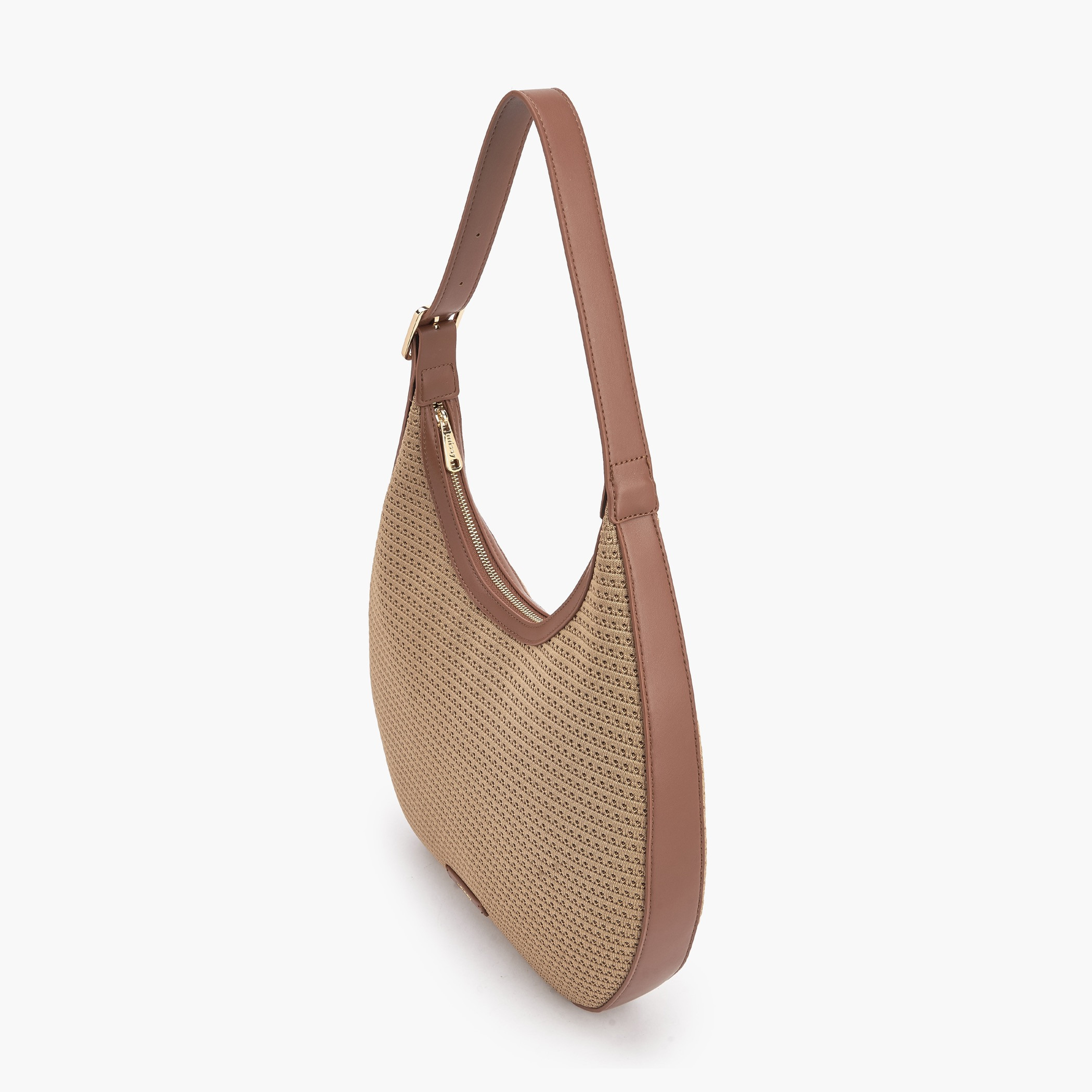 Missy Textured Shoulder Bag with Zip Closure-women-bagsandwallets-handbags-image-4
