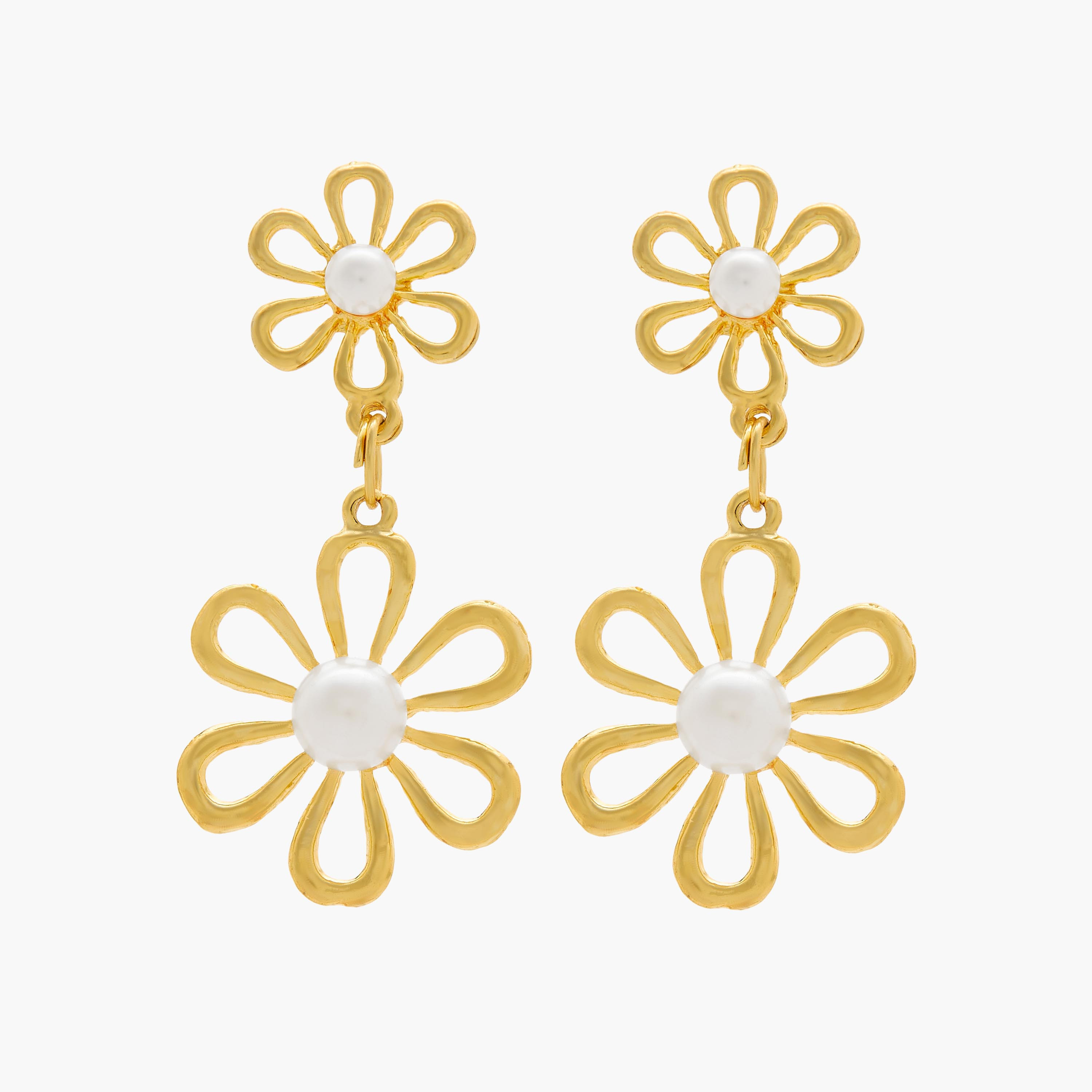 Metallic Embellished Dangler Earrings with Pushback Closure-women-watchesandjewellery-jewellery-earrings-image-1