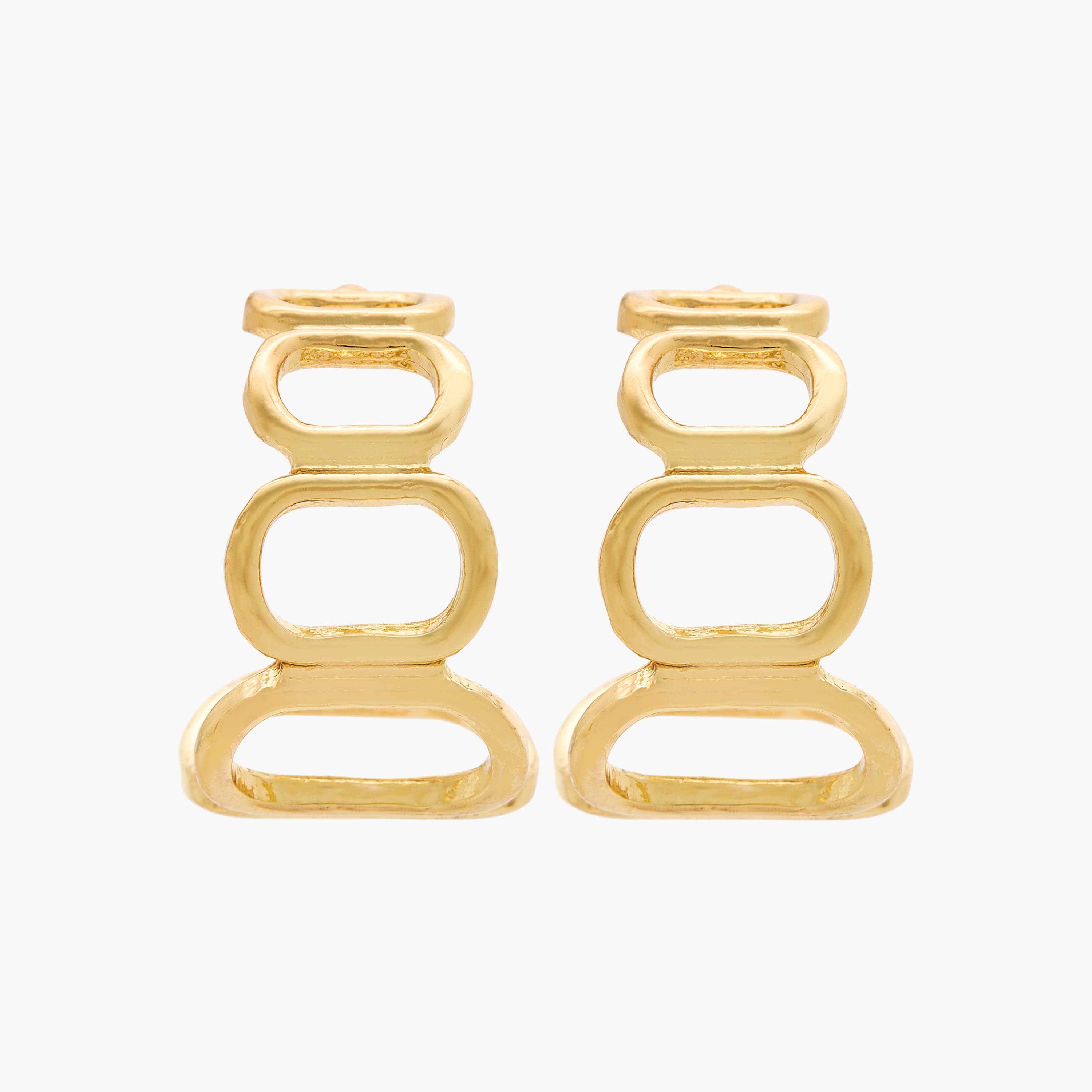 حلق إطار ميتاليك بتفاصيل مفرغة وبمكبس إغلاق خلفي-women-watchesandjewellery-jewellery-earrings-image-1