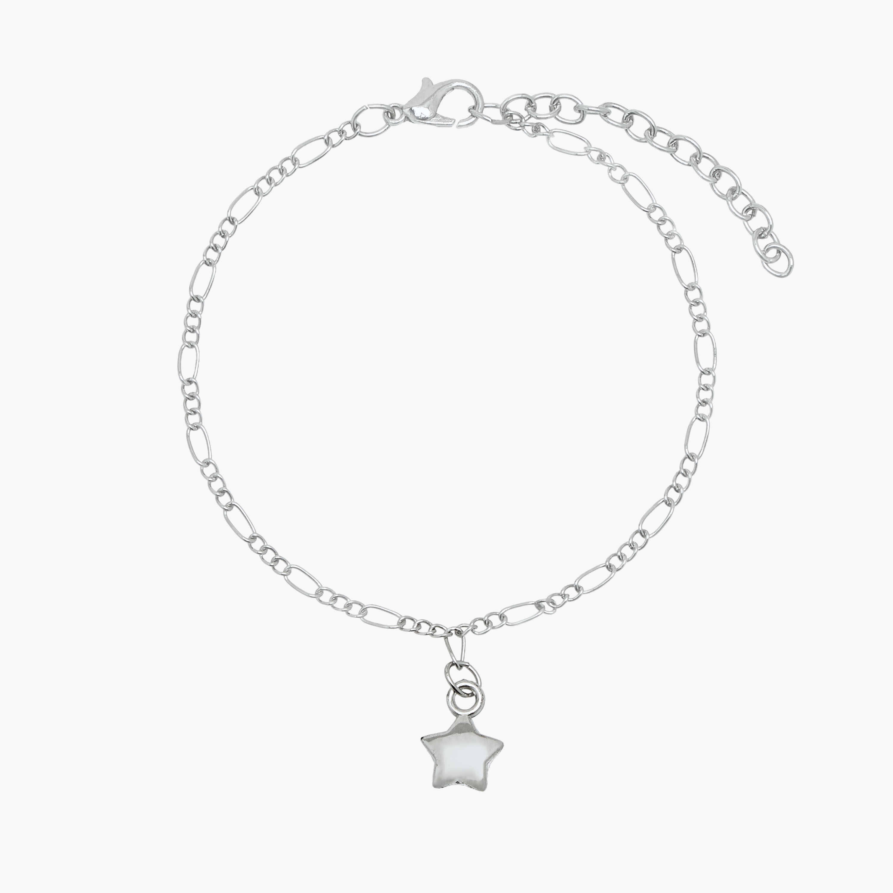 خلاخيل بلون فضي ودلايات - عبوة 3 قطع-women-watchesandjewellery-jewellery-anklets-image-4