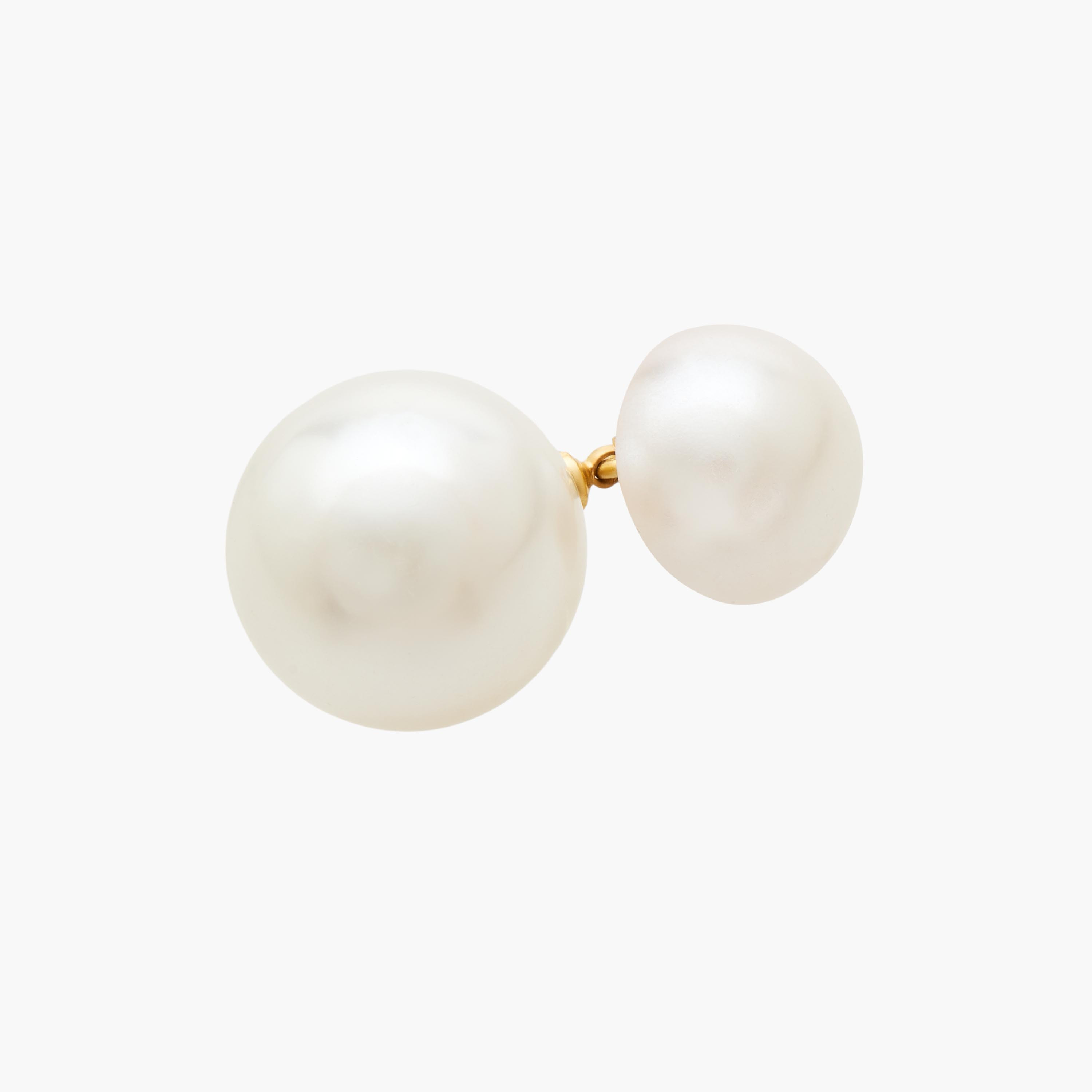 Gold Tone Pearl Embellished Earrings with Pushback Closure-women-watchesandjewellery-jewellery-earrings-image-4
