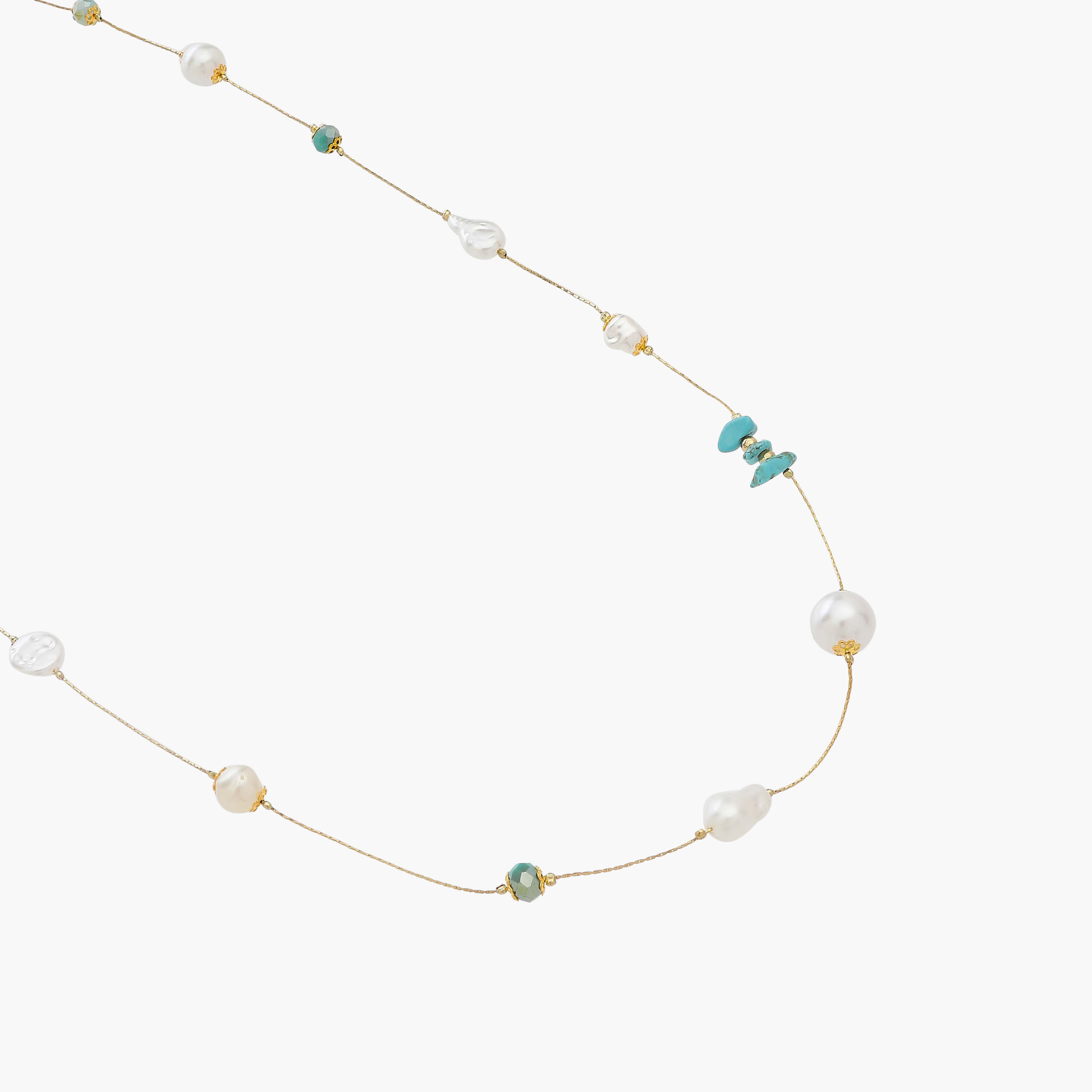 قلادة معدن بزينة لؤلؤ-women-watchesandjewellery-jewellery-necklacesandpendants-image-3