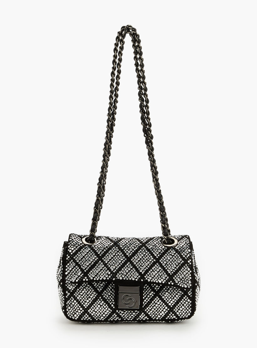 شنطة كروسبودي مزينة بحزام سلسلة من سيليست-women-bagsandwallets-handbags-image-1