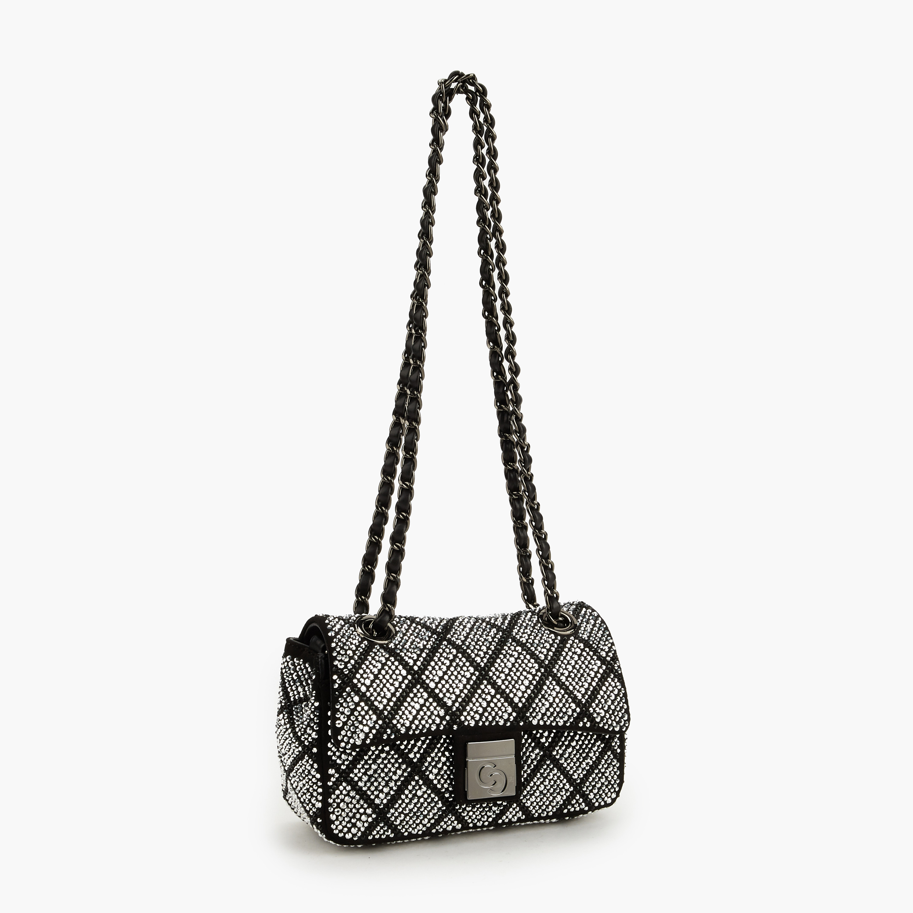 شنطة كروسبودي مزينة بحزام سلسلة من سيليست-women-bagsandwallets-handbags-image-4