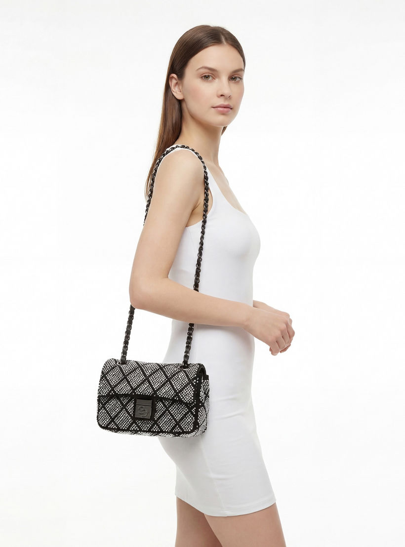 شنطة كروسبودي مزينة بحزام سلسلة من سيليست-women-bagsandwallets-handbags-image-2