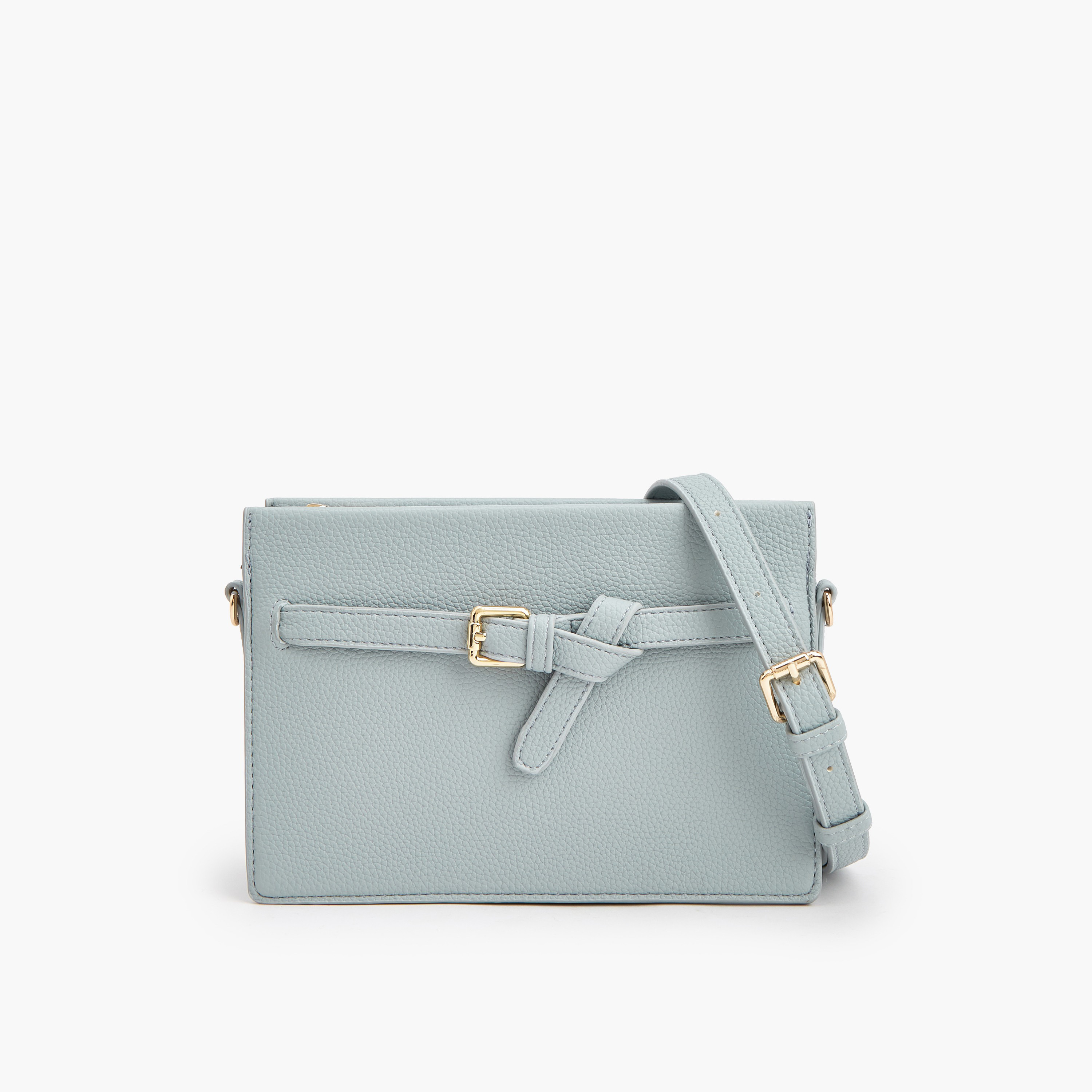 شنطة كروس بودي بارزة الملمس مع حزام قابل للتعديل من لو كونفورت-women-bagsandwallets-handbags-image-1