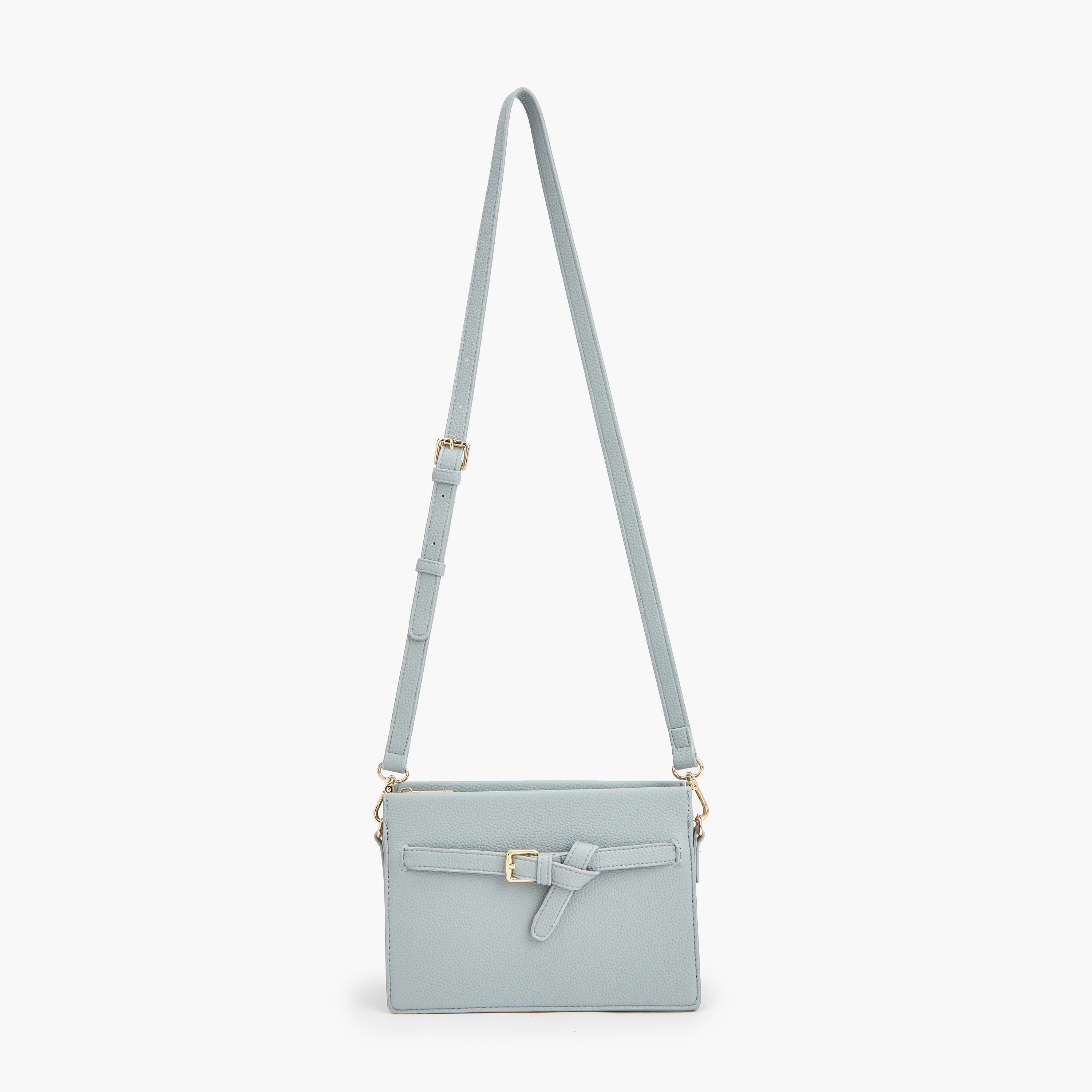 شنطة كروس بودي بارزة الملمس مع حزام قابل للتعديل من لو كونفورت-women-bagsandwallets-handbags-image-3