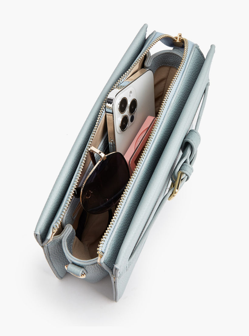 شنطة كروس بودي بارزة الملمس مع حزام قابل للتعديل من لو كونفورت-women-bagsandwallets-handbags-image-8