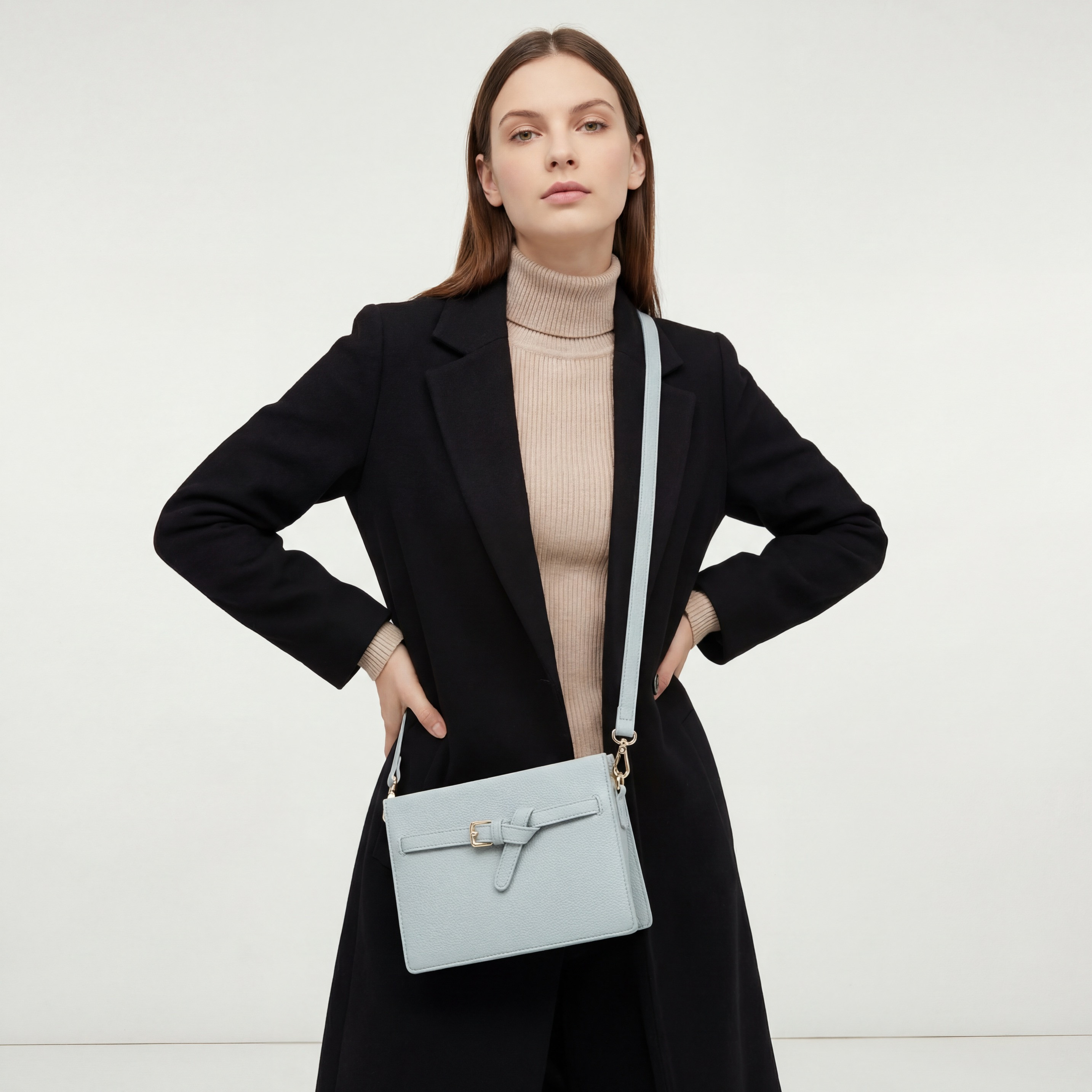 شنطة كروس بودي بارزة الملمس مع حزام قابل للتعديل من لو كونفورت-women-bagsandwallets-handbags-image-2