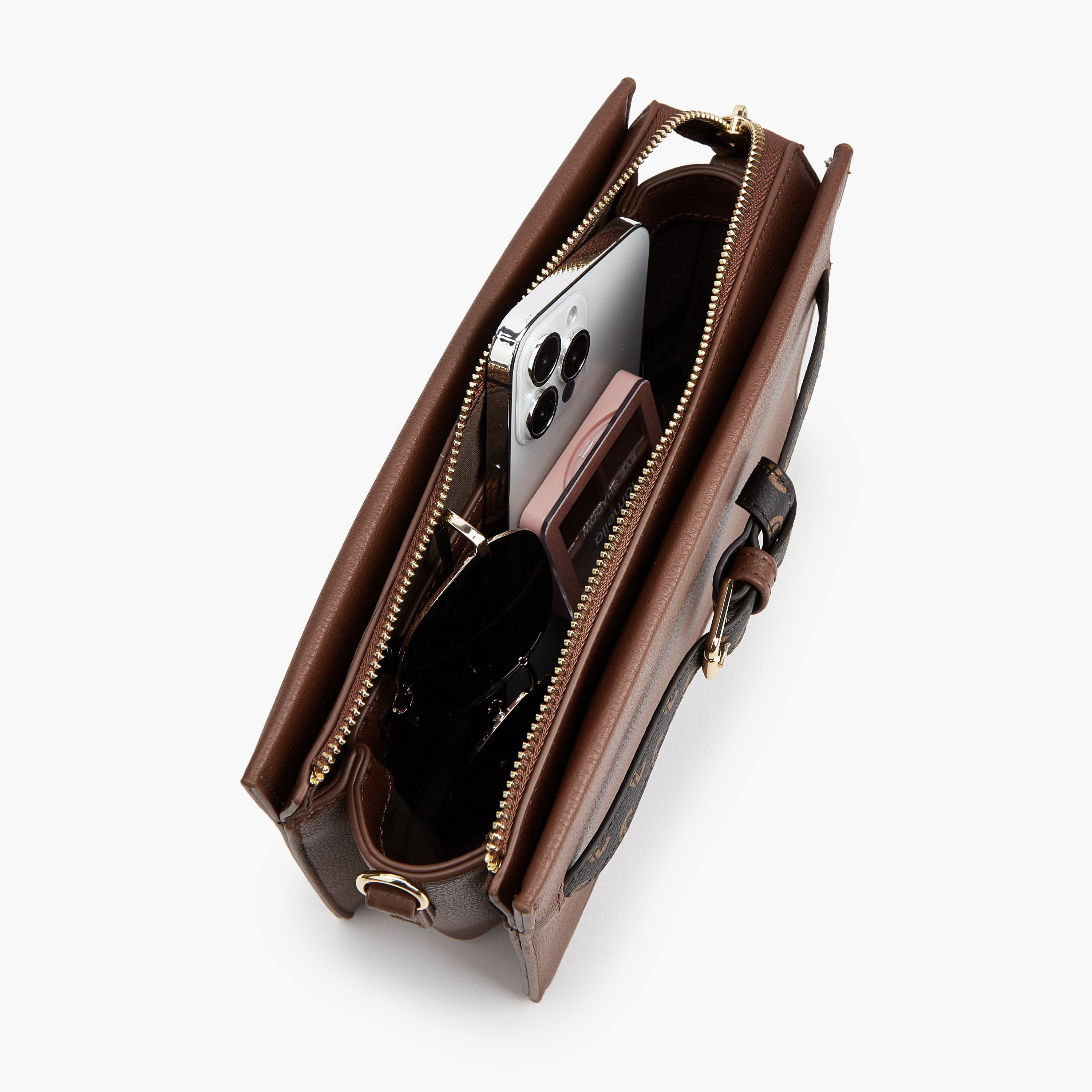 شنطة كروس بودي بارزة الملمس مع حزام قابل للتعديل من لو كونفورت-women-bagsandwallets-handbags-image-8