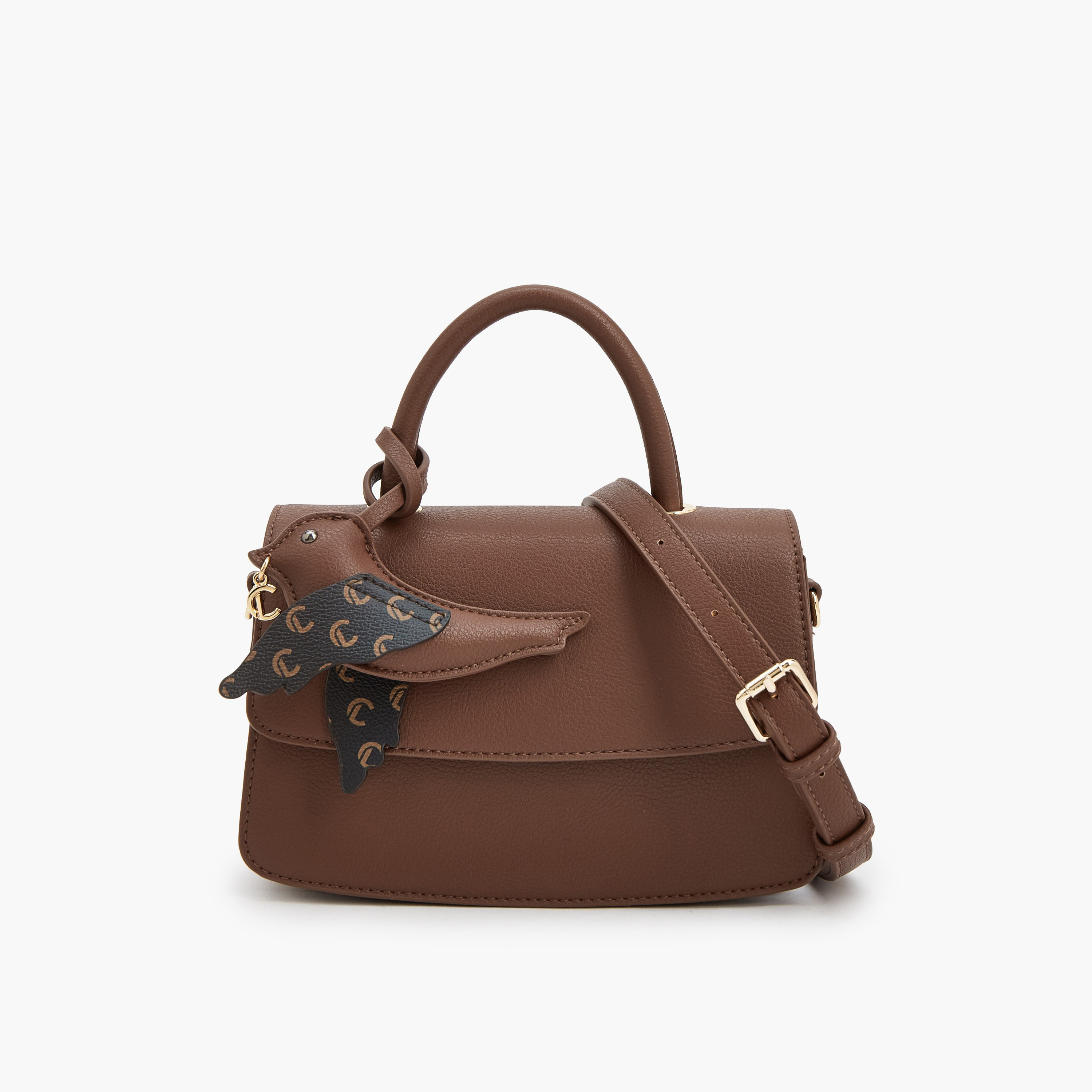 Le Confort Monogram Bird Charm Satchel Bag with Adjustable Strap-women-bagsandwallets-handbags-image-1