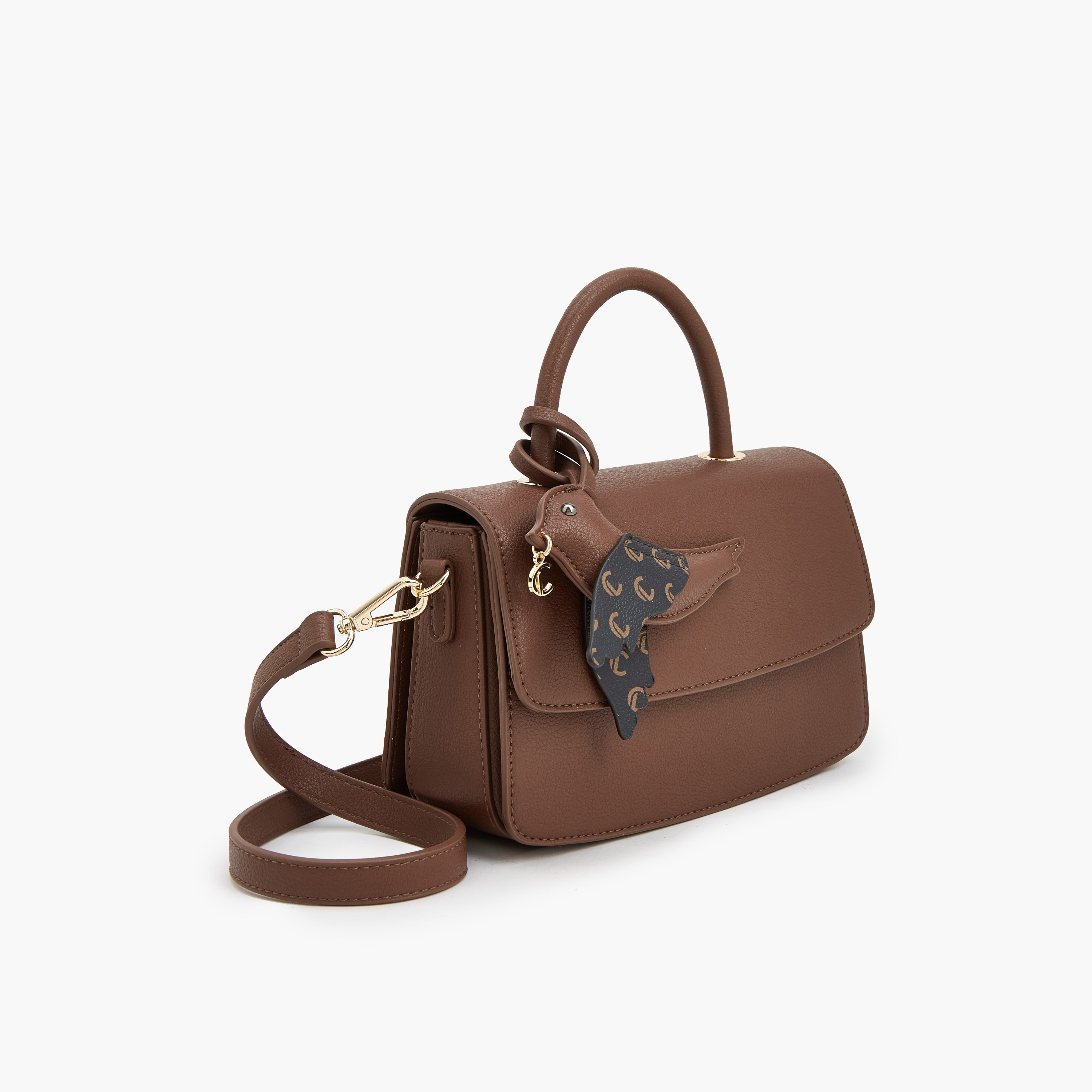 Le Confort Monogram Bird Charm Satchel Bag with Adjustable Strap-women-bagsandwallets-handbags-image-3