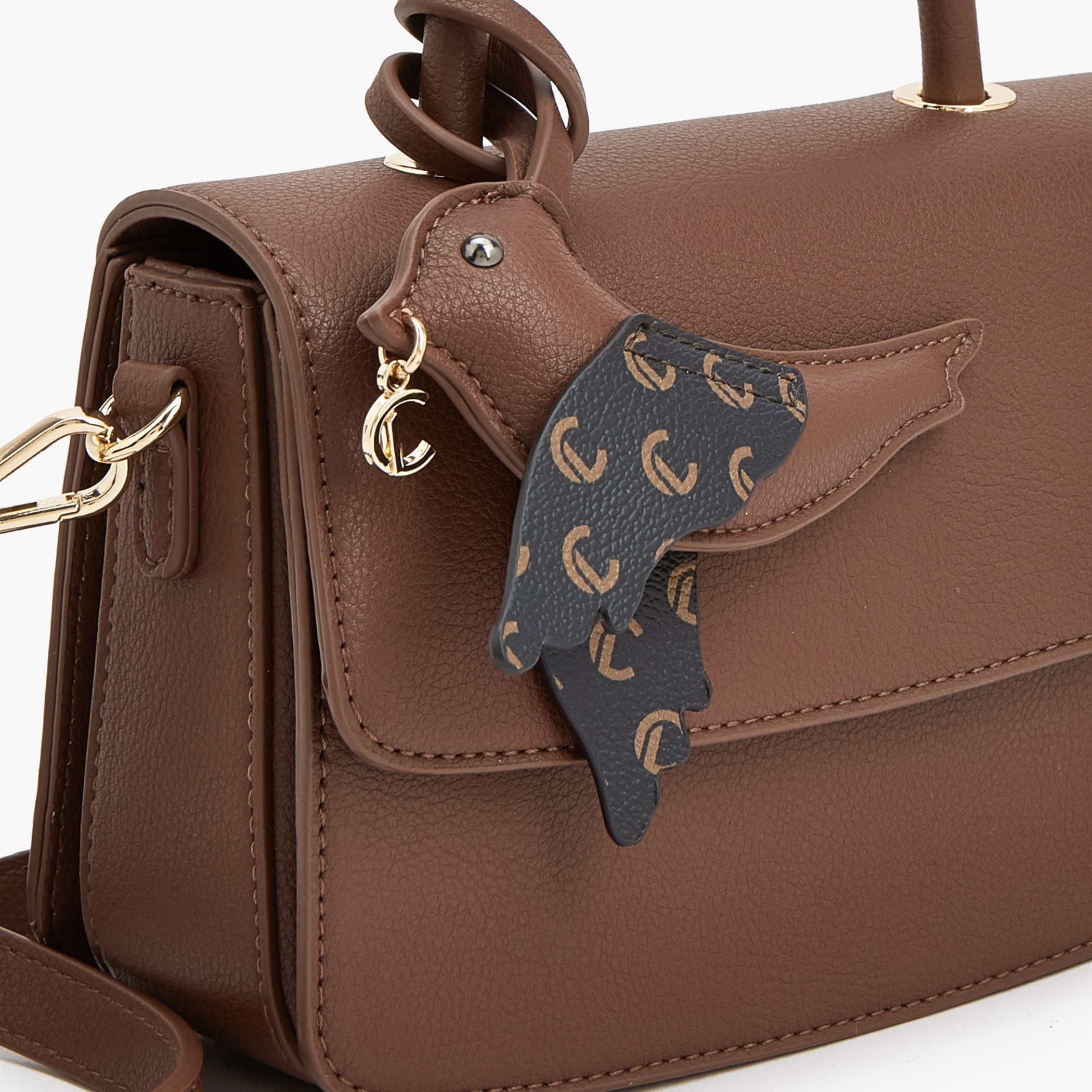 Le Confort Monogram Bird Charm Satchel Bag with Adjustable Strap-women-bagsandwallets-handbags-image-4
