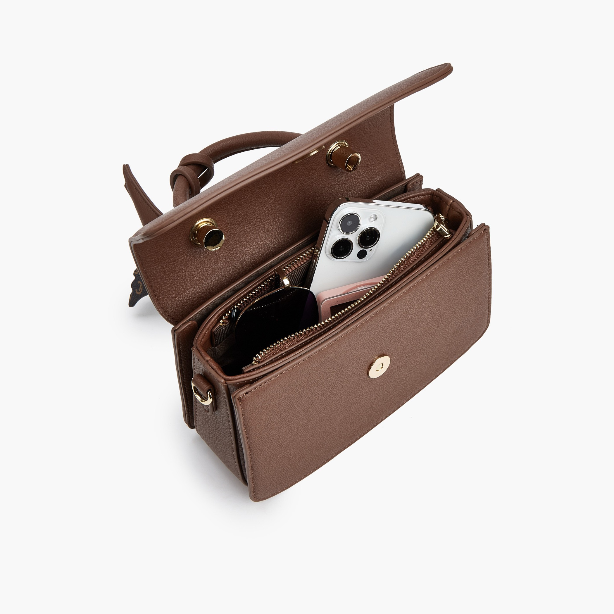 Le Confort Monogram Bird Charm Satchel Bag with Adjustable Strap-women-bagsandwallets-handbags-image-7
