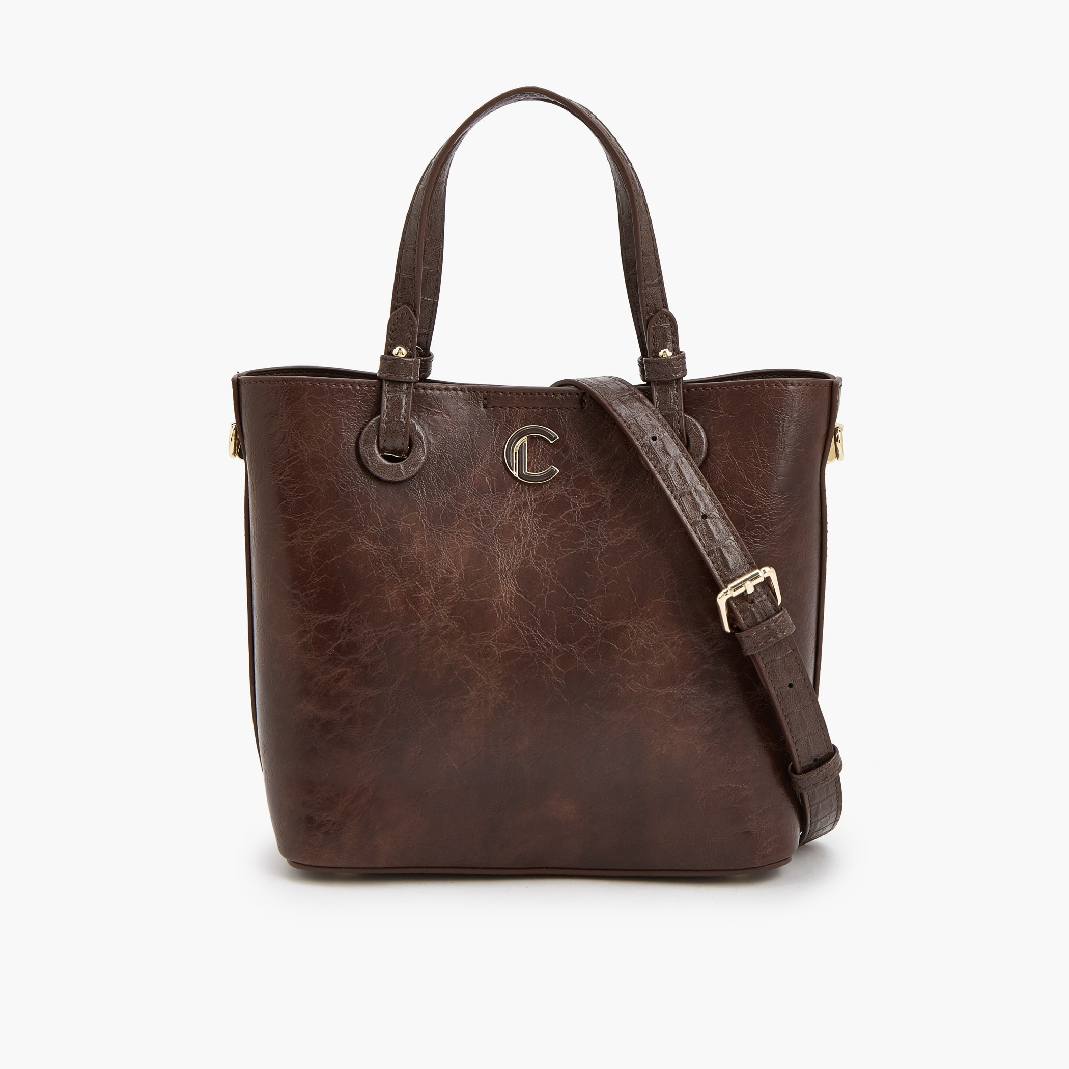 Le Confort Textured Tote Bag with Adjustable Strap-women-bagsandwallets-handbags-image-1
