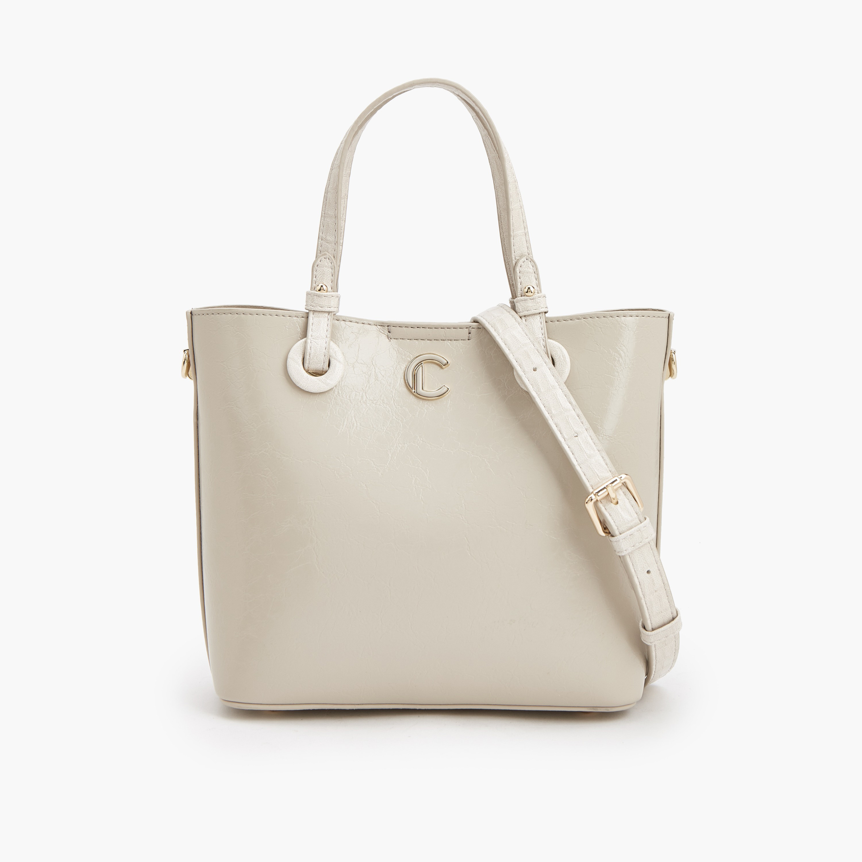 شنطة توتي بارزة الملمس مع حزام قابل للتعديل من لو كونفورت-women-bagsandwallets-handbags-image-1