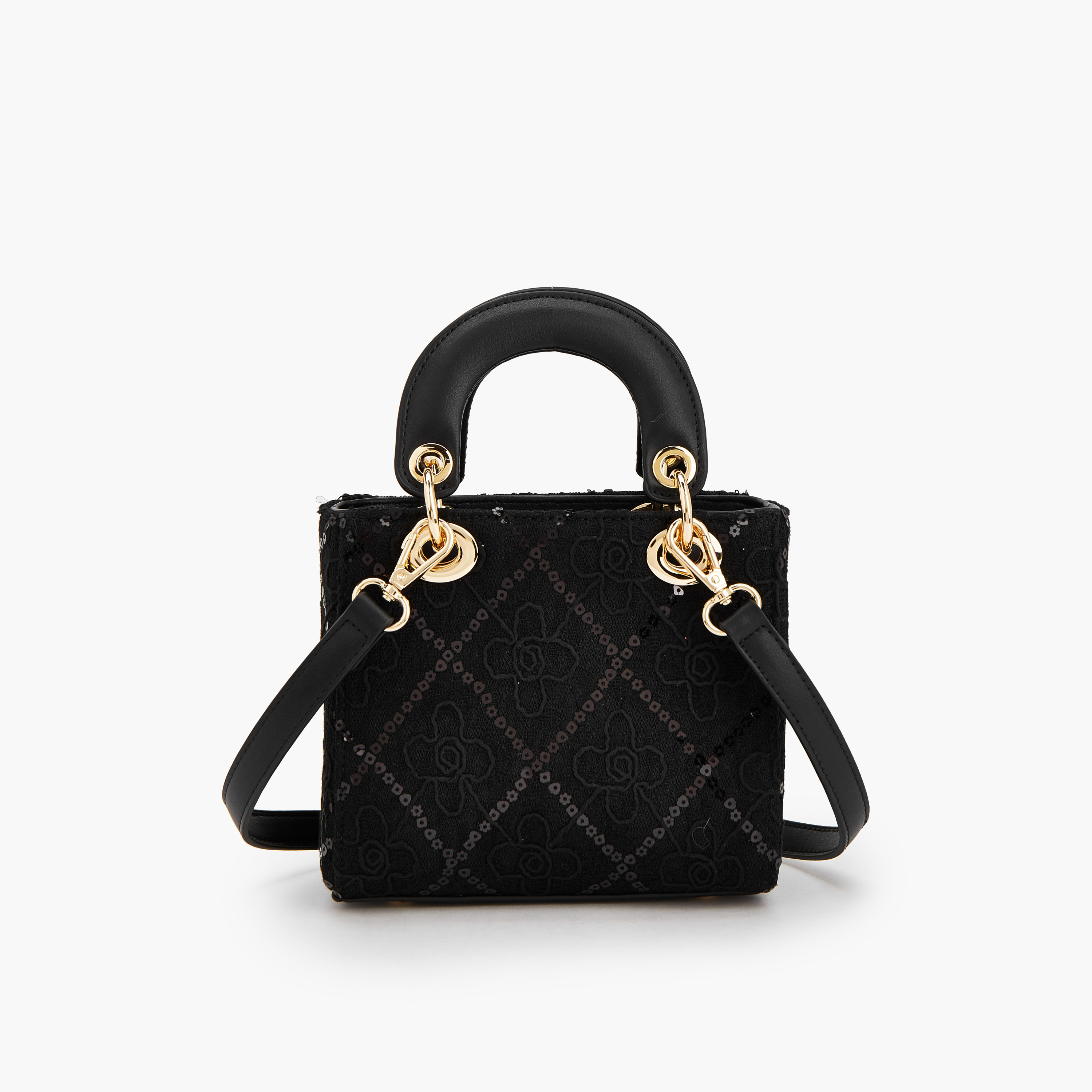 Le Confort Floral Lace Tote Bag with Charm Detail-women-bagsandwallets-handbags-image-4