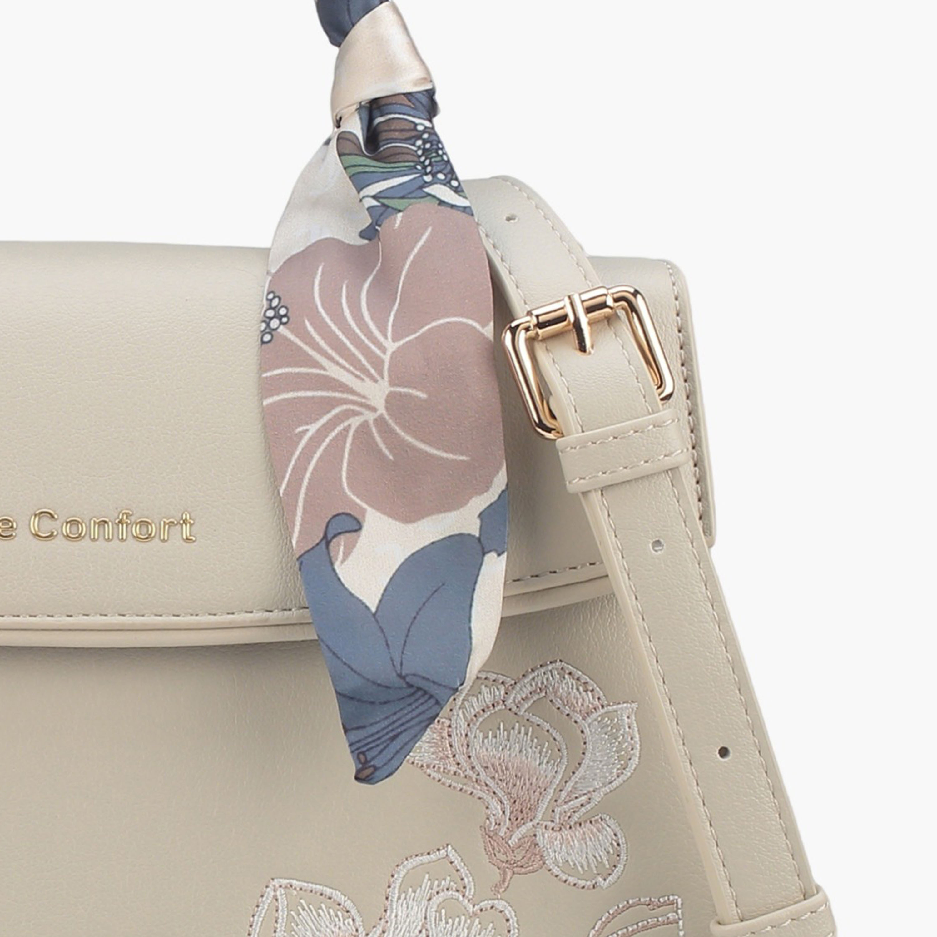 شنطة ساتشيل بزينة وشاح وطية إغلاق من لو كونفورت-women-bagsandwallets-handbags-image-8