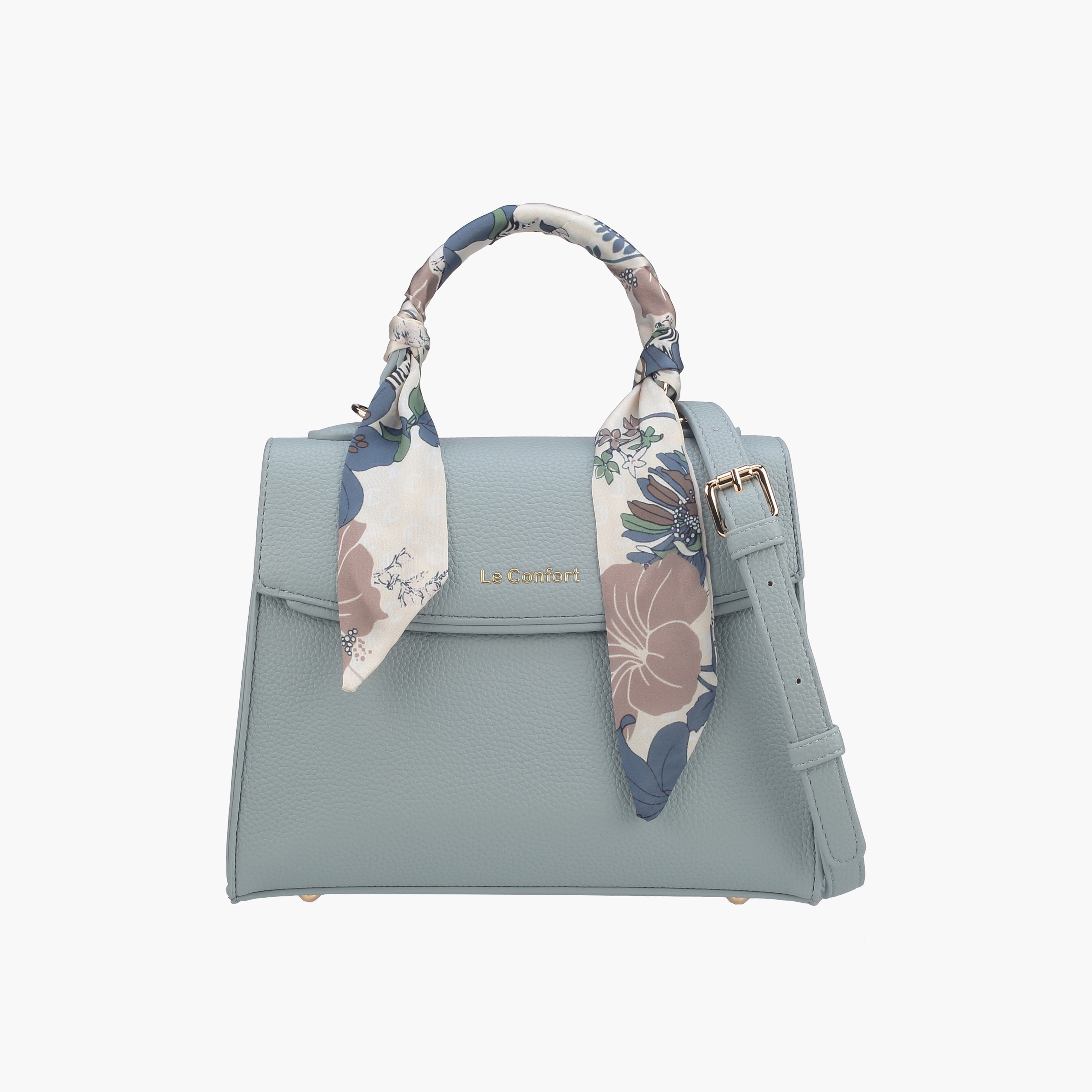 شنطة ساتشيل بزينة وشاح وطية إغلاق من لو كونفورت-women-bagsandwallets-handbags-image-1