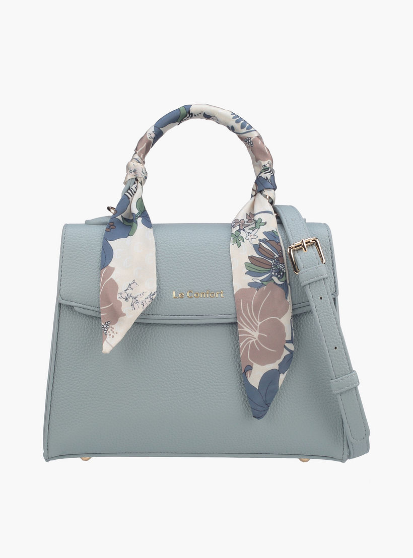 شنطة ساتشيل بزينة وشاح وطية إغلاق من لو كونفورت-women-bagsandwallets-handbags-image-1