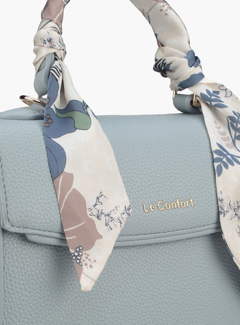 شنطة ساتشيل بزينة وشاح وطية إغلاق من لو كونفورت-women-bagsandwallets-handbags-image-4