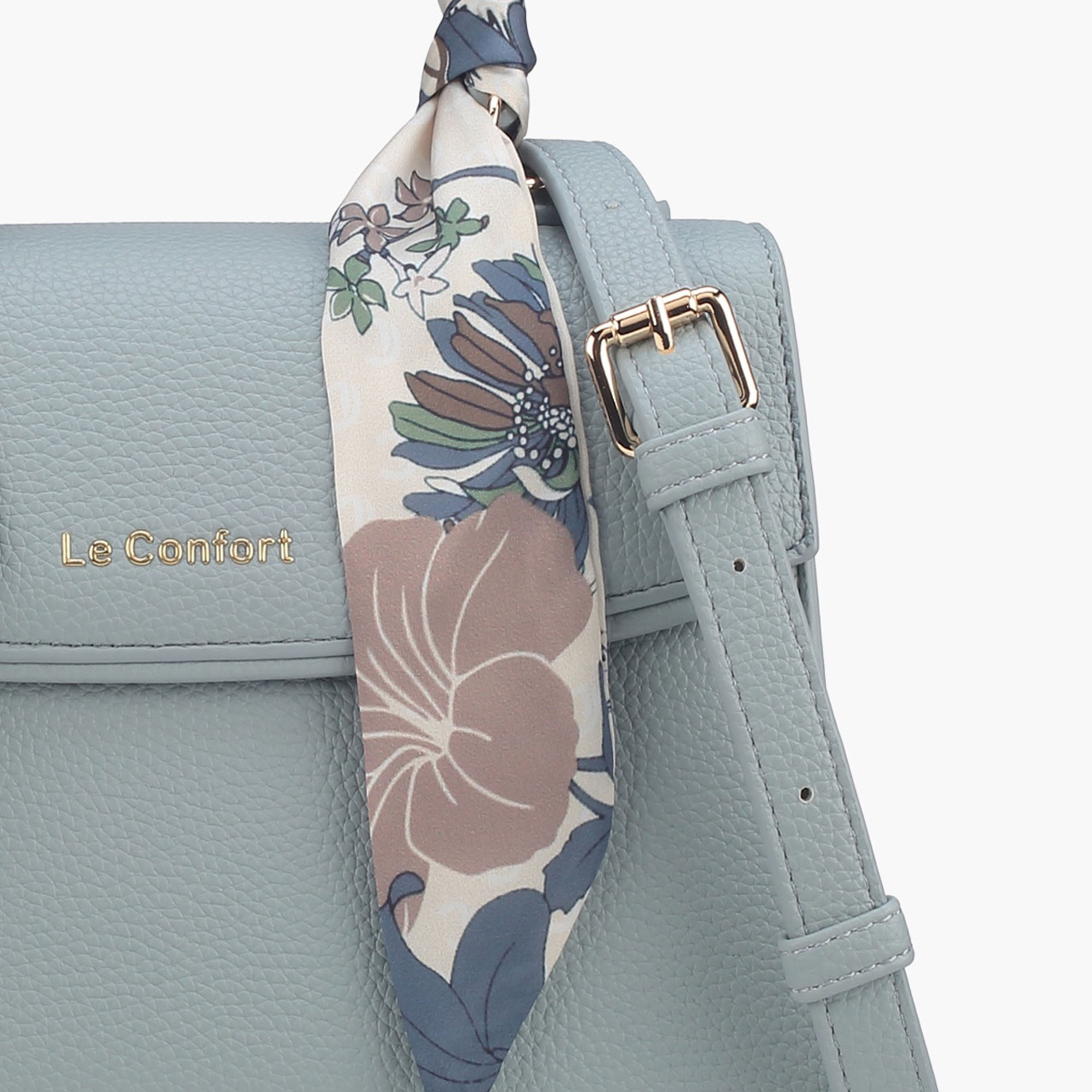 شنطة ساتشيل بزينة وشاح وطية إغلاق من لو كونفورت-women-bagsandwallets-handbags-image-8