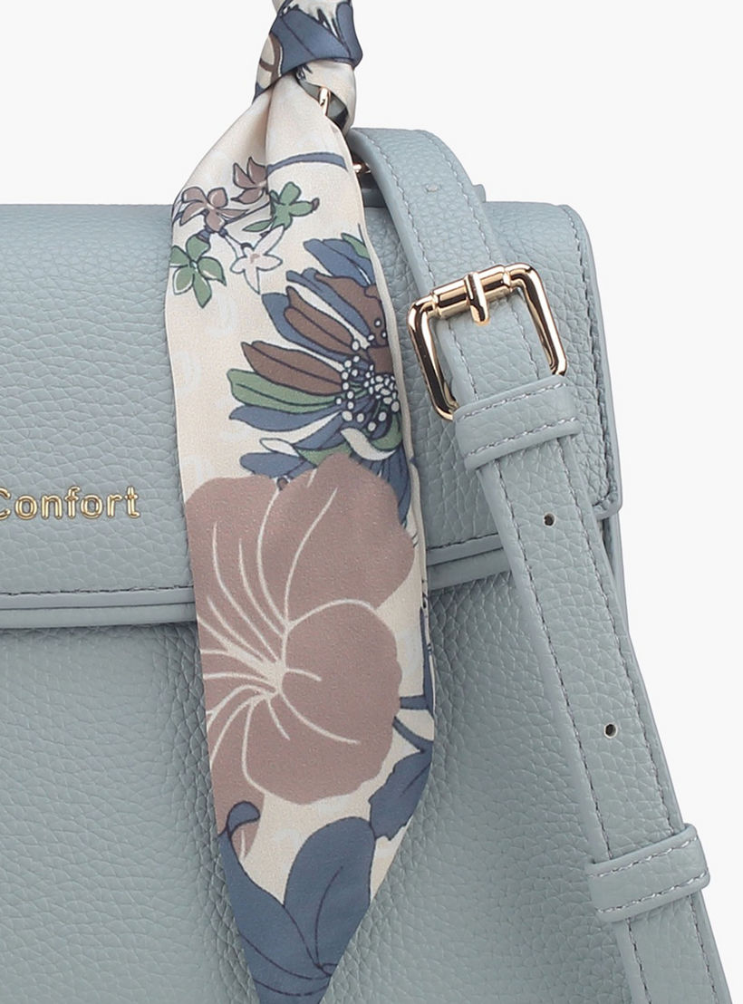شنطة ساتشيل بزينة وشاح وطية إغلاق من لو كونفورت-women-bagsandwallets-handbags-image-8