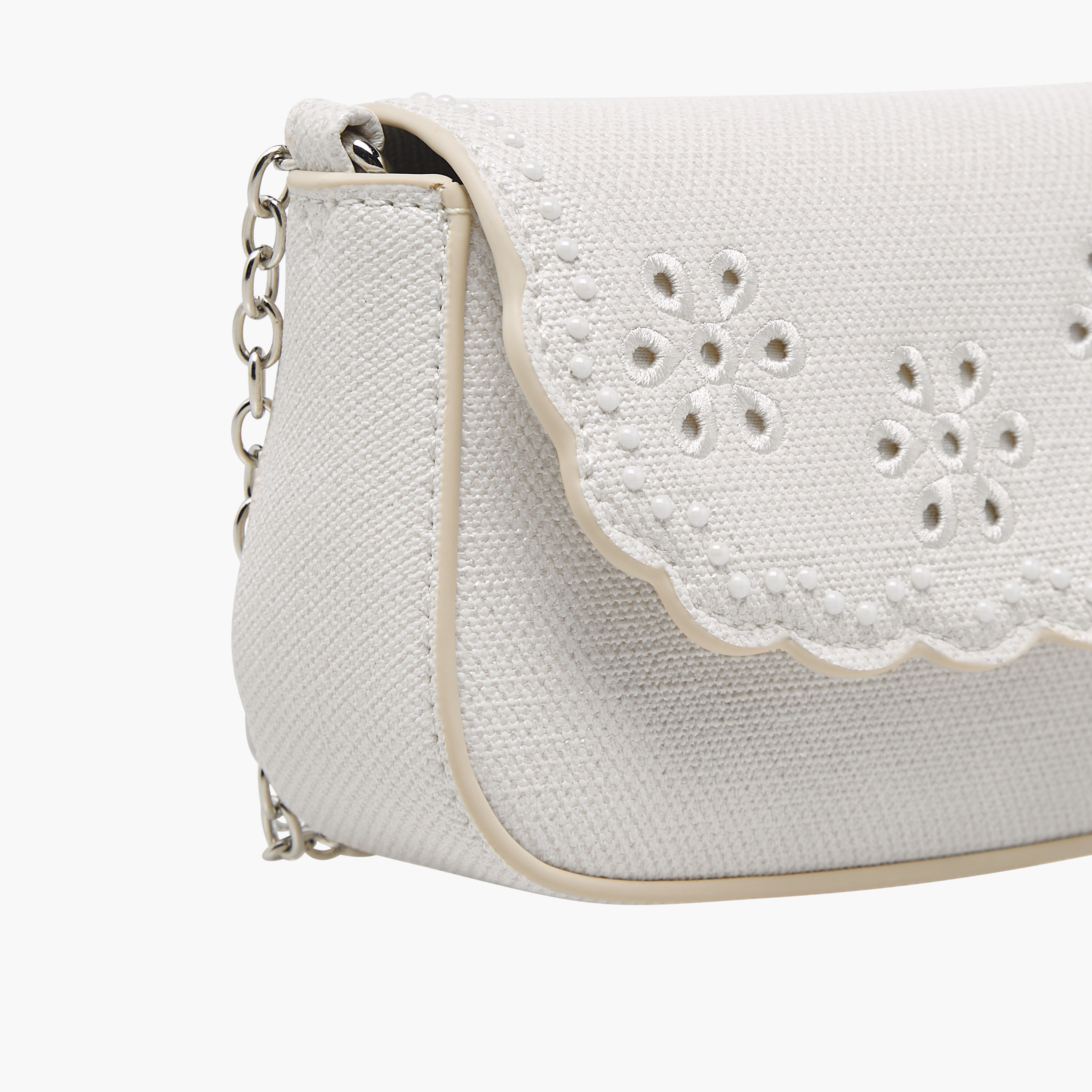 شنطة كروس بودي مطرزة بحزام سلسلة من ليتل ميسي-girls-accessories-bags-image-4