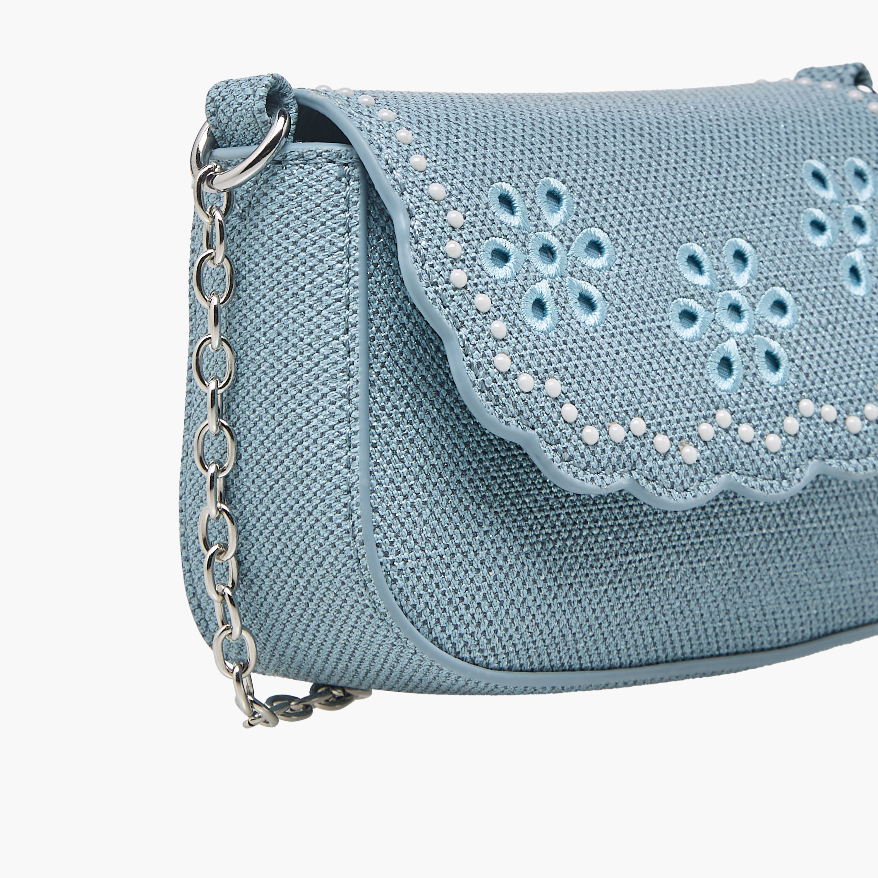 Little Missy Embroidered Crossbody Bag with Chain Strap-girls-accessories-bags-image-4
