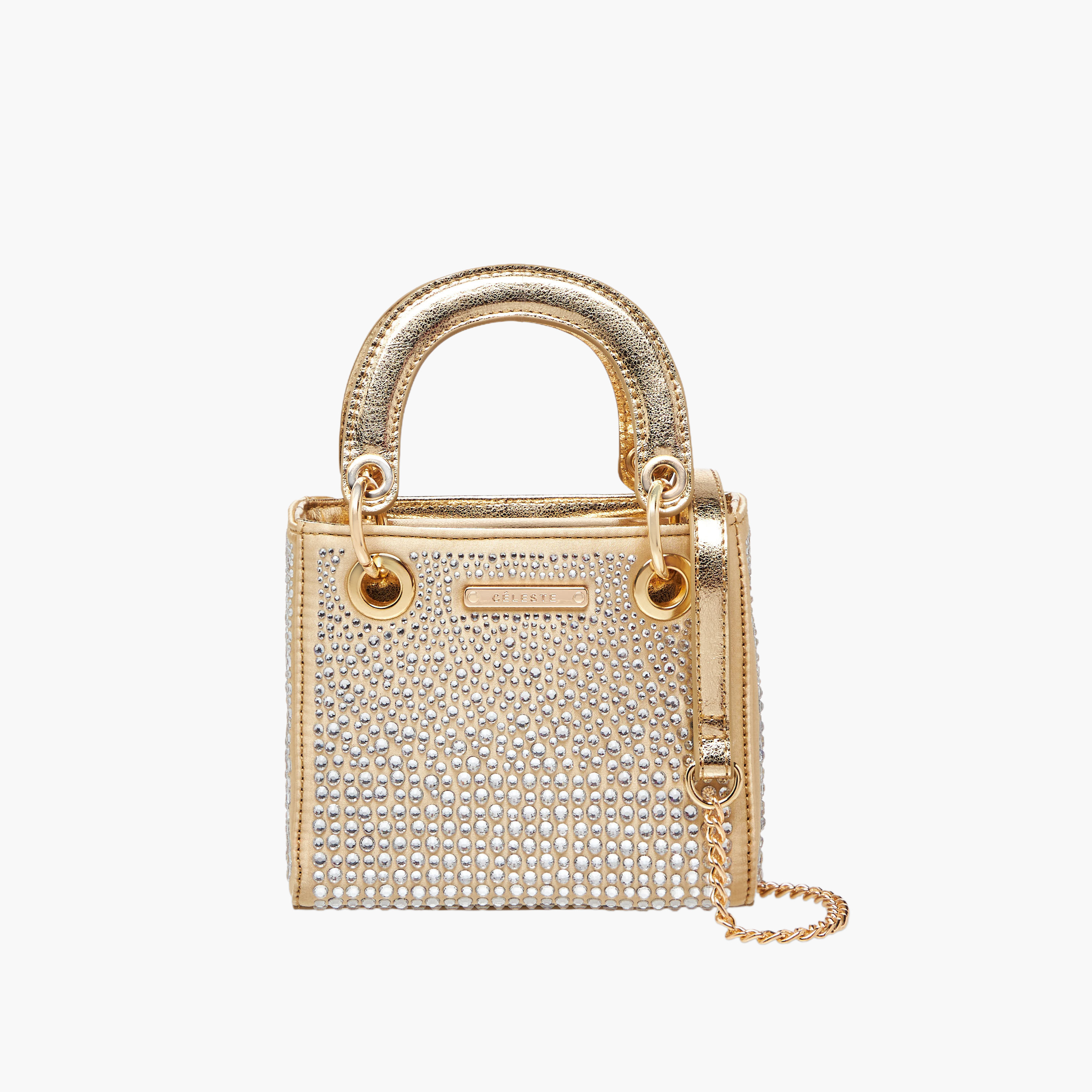 شنطة كروس بودي مزينة بسلسلة معدنية من سيليست-girls-accessories-bags-image-1