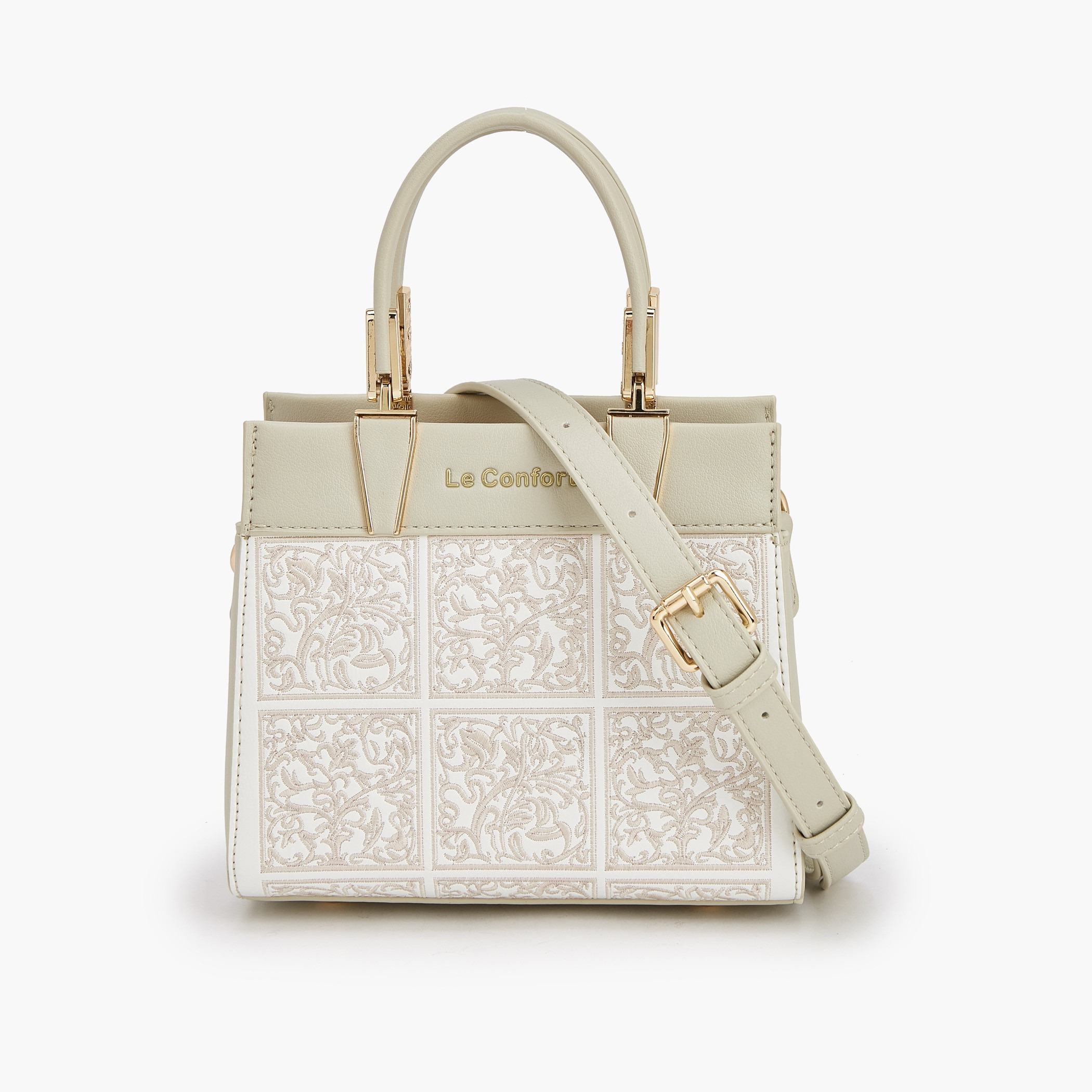 Le Confort Embroidered Tote Bag with Detachable Strap-women-bagsandwallets-handbags-image-1
