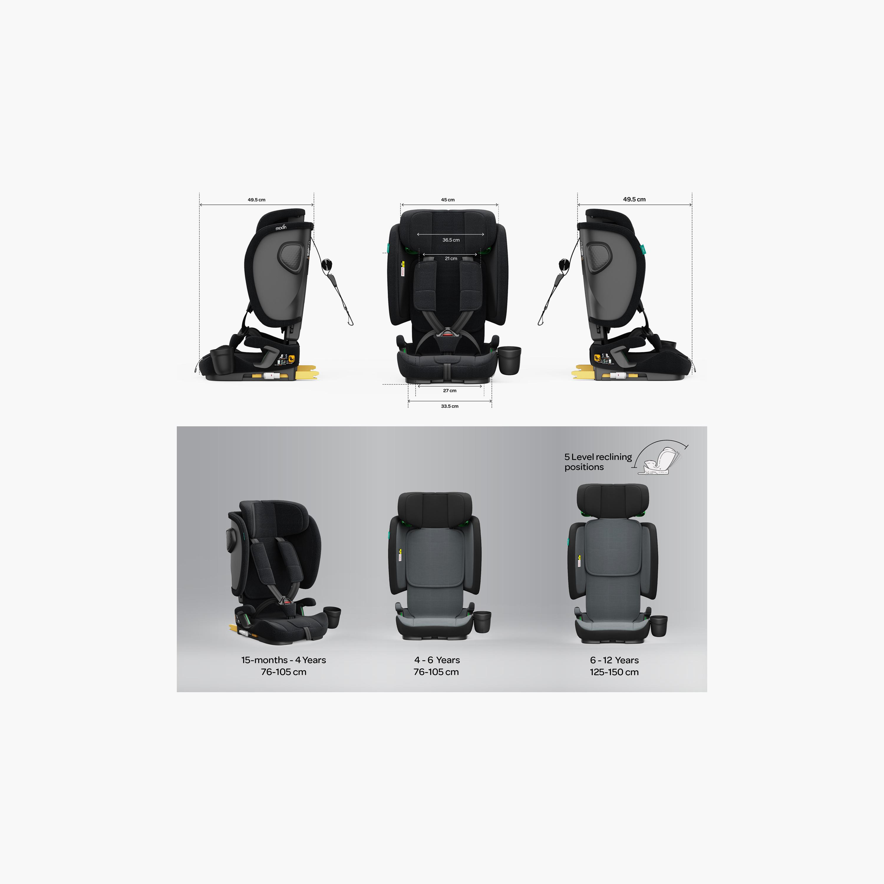 Moon Folda Max i-Size Foldable Car Seat with ISOFIX Locking Arms-baby-gear-carseats-image-8