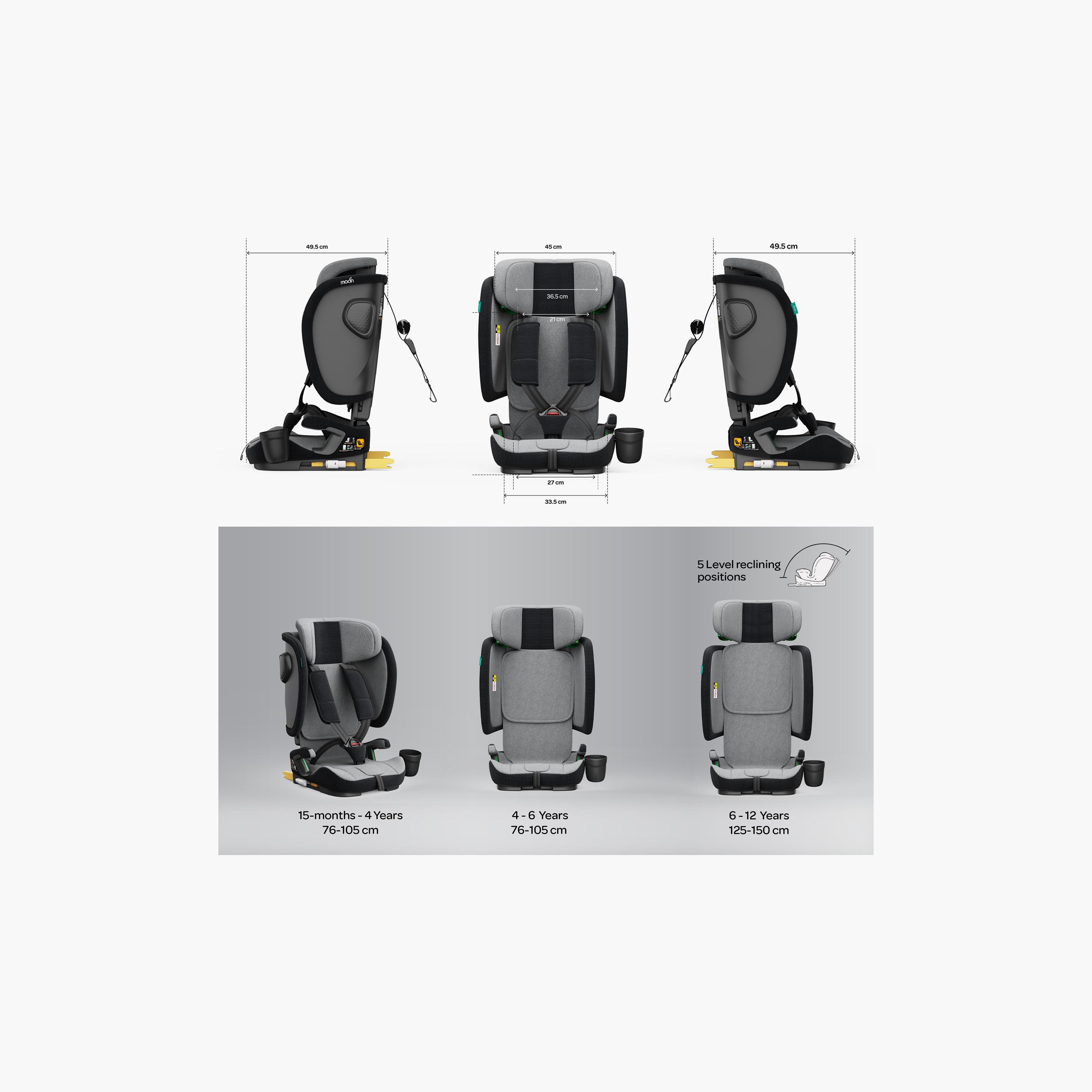 Moon Folda Max i-Size Foldable Car Seat with ISOFIX Locking Arms-baby-gear-carseats-image-9