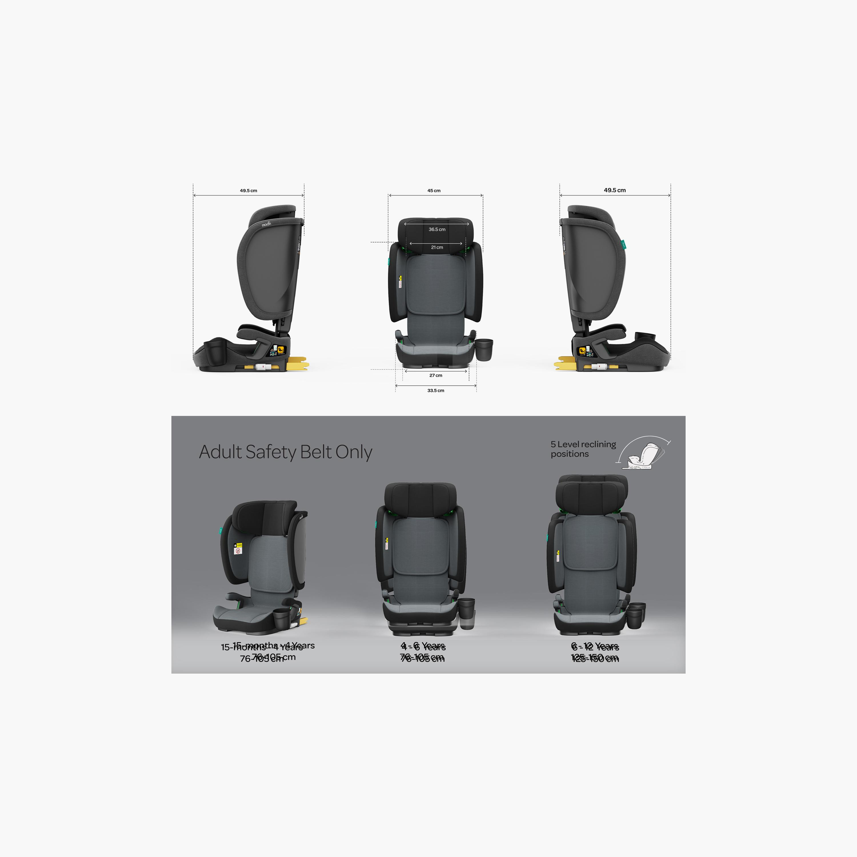 Moon Folda Go i-Size Foldable Car Seat with ISOFIXLocking Arms-baby-gear-carseats-image-5
