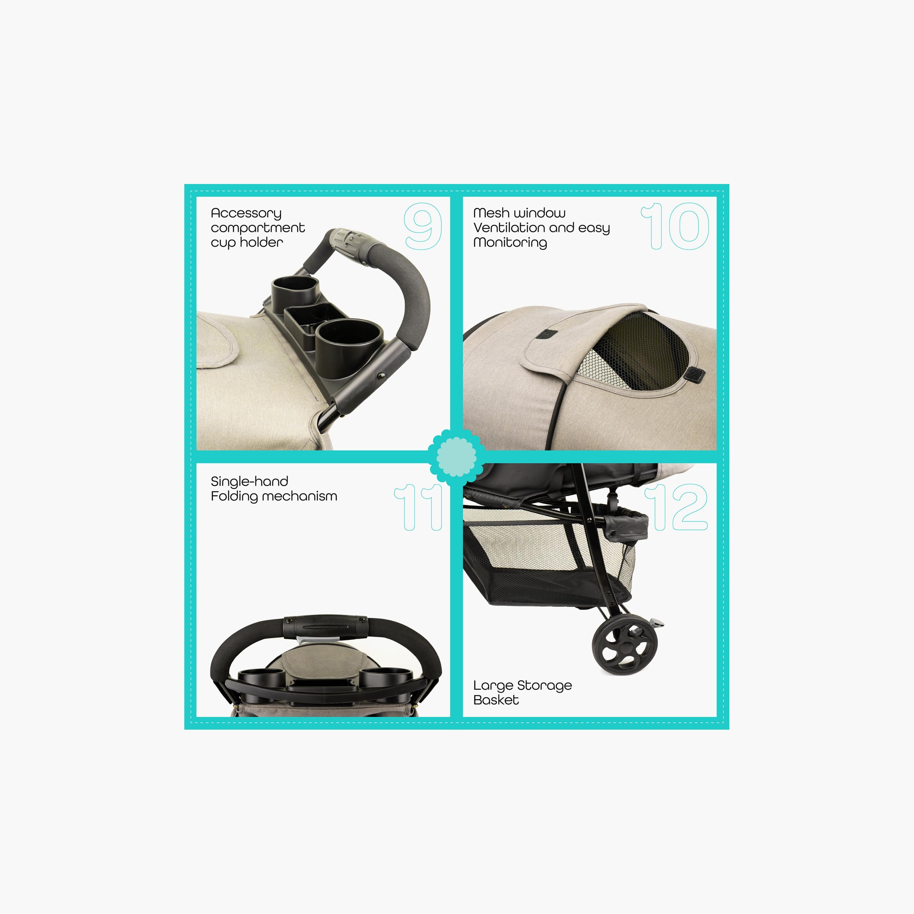 عربة أطفال مترو إيربان من مون مع مظلة شمس وحزام أمان بخمس نقاط-baby-gear-strollersandprams-strollers-image-5