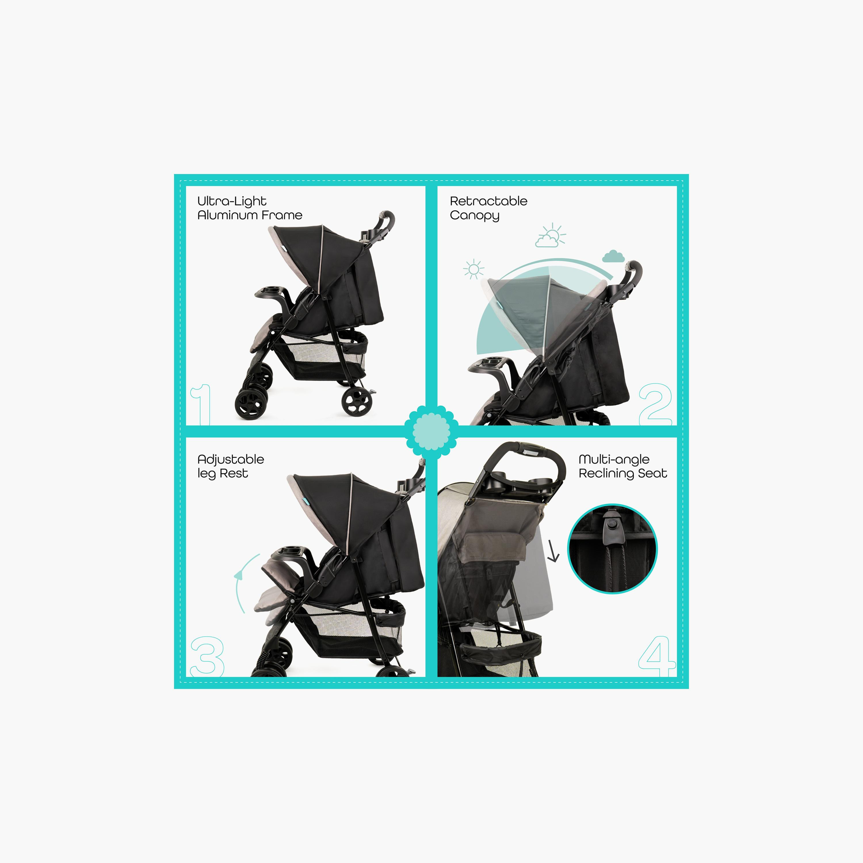 عربة أطفال مترو إيربان من مون مع مظلة شمس وحزام أمان بخمس نقاط-baby-gear-strollersandprams-strollers-image-10